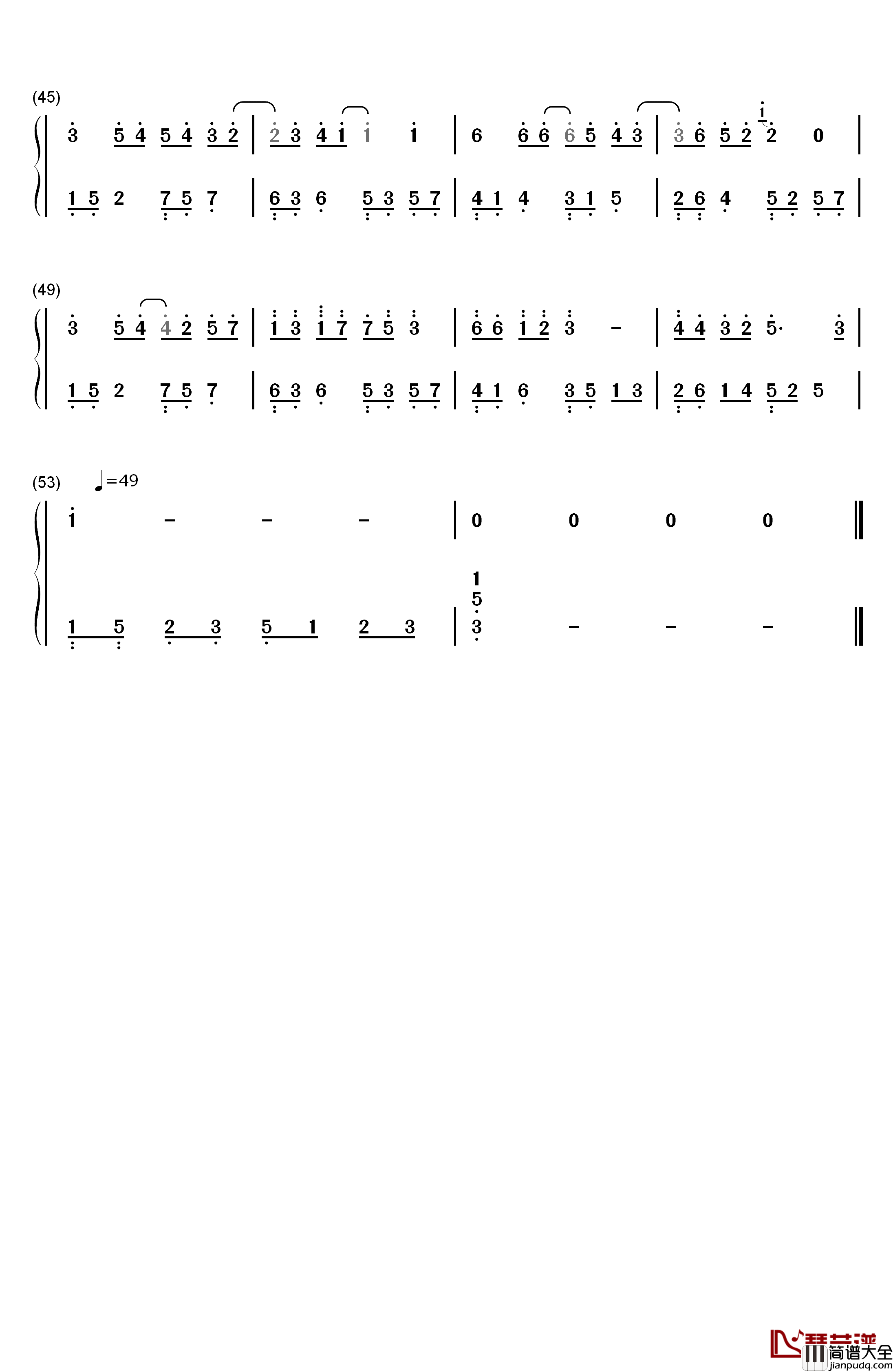 The_World_Is_Asleep钢琴简谱_数字双手_IsotlanD