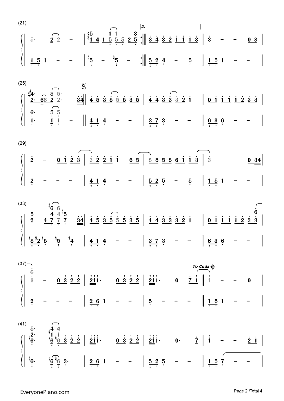 Nothing_Better钢琴简谱_数字双手_郑烨