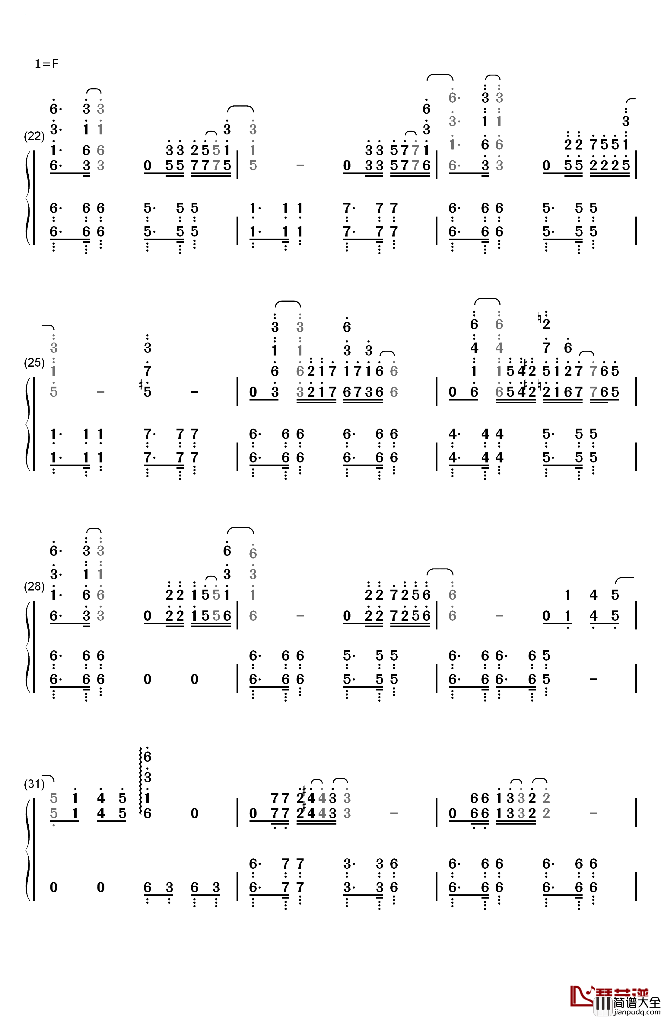 Hawaii_Five钢琴简谱_数字双手_Brian_Tyler