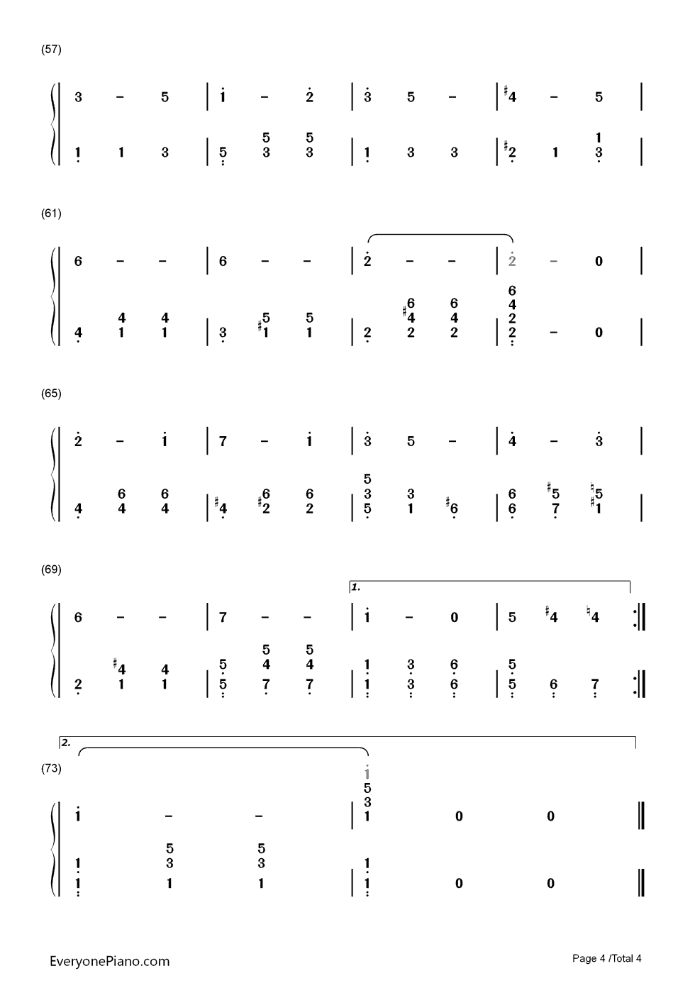 Let_Me_Call_You_Sweetheart钢琴简谱_数字双手_Leo_Friedman