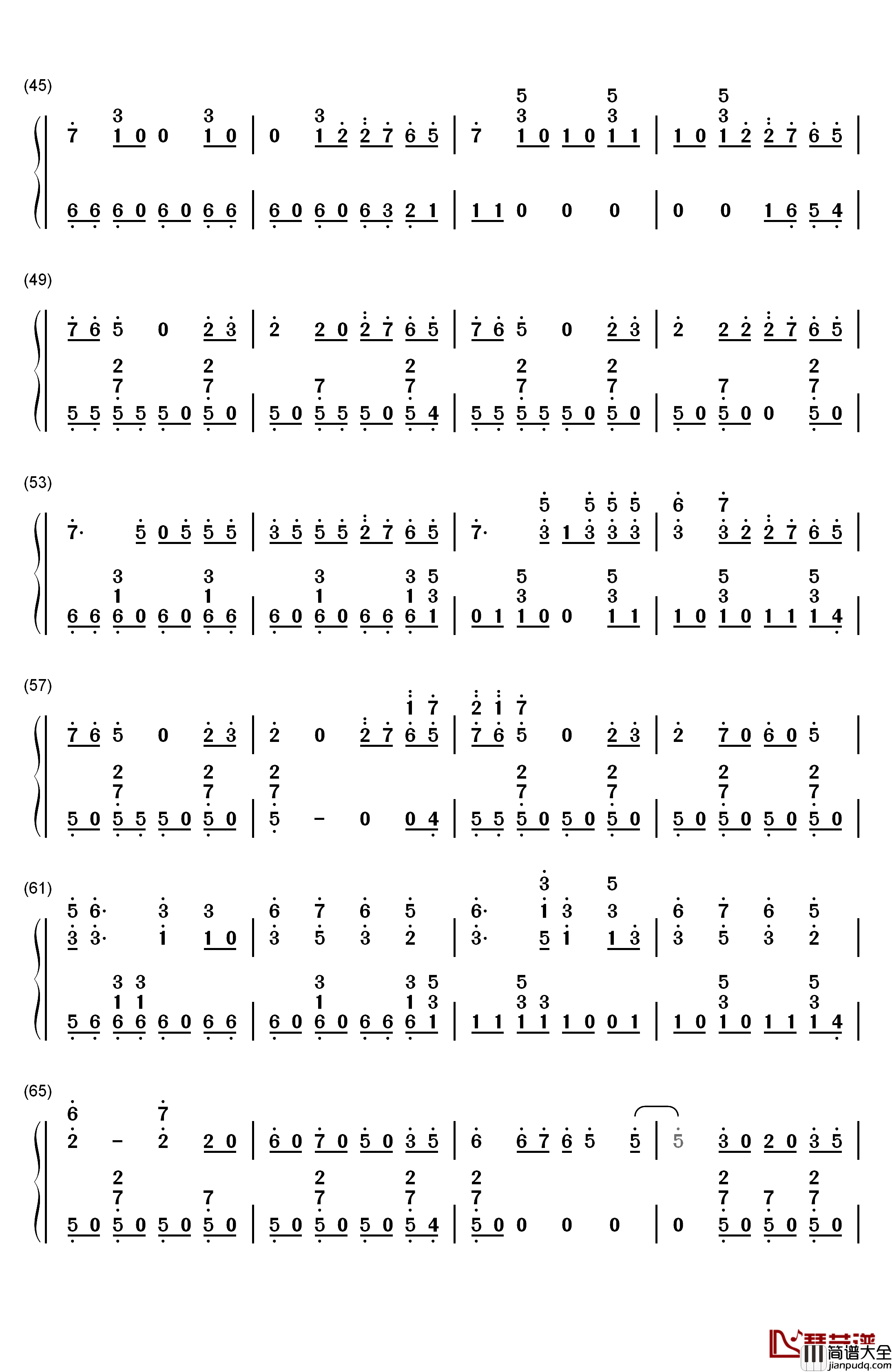 Shake_It_Off钢琴简谱_数字双手_Taylor_Swift