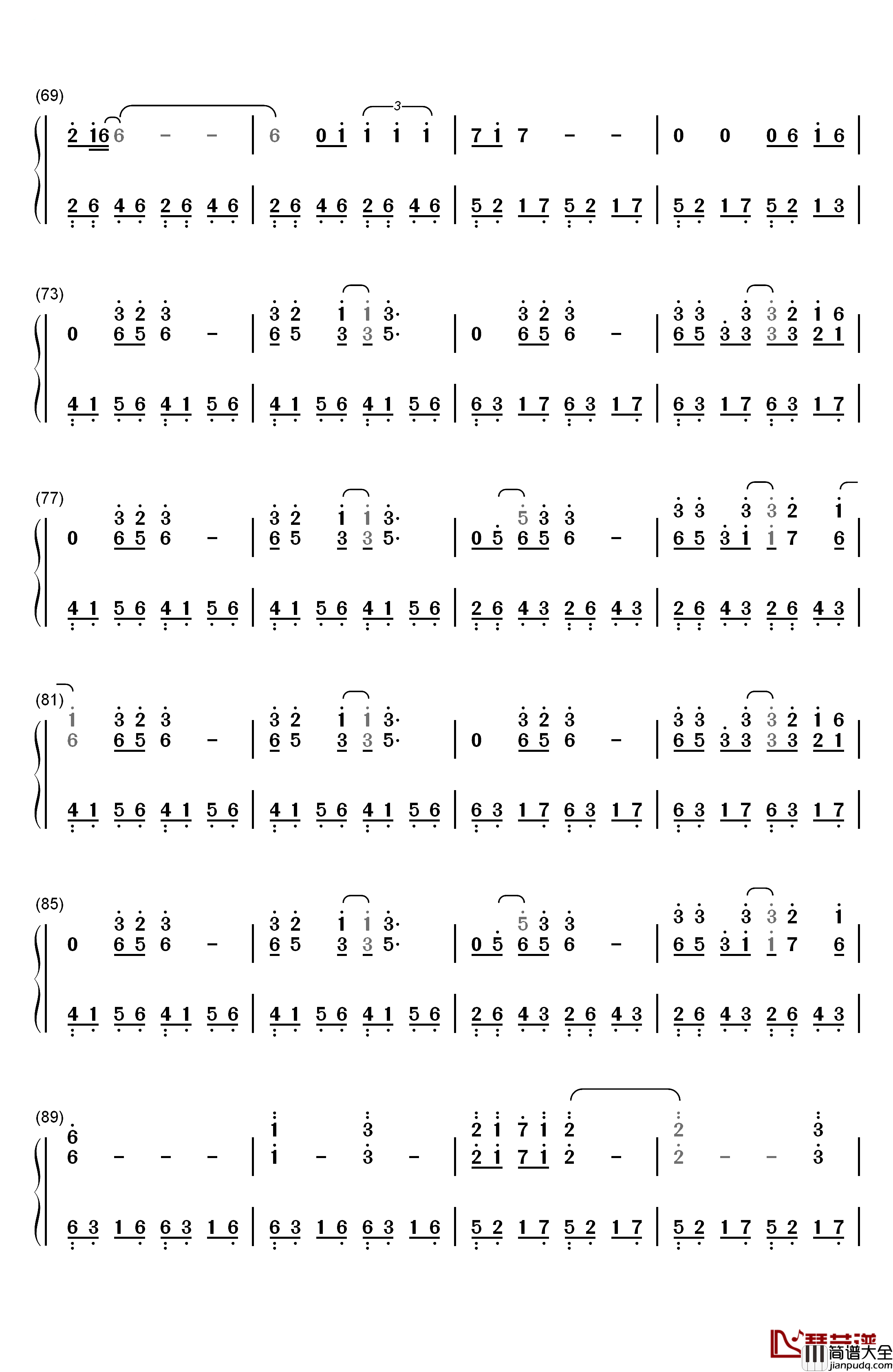 Cold_Little_Heart钢琴简谱_数字双手_Michael_Kiwanuka