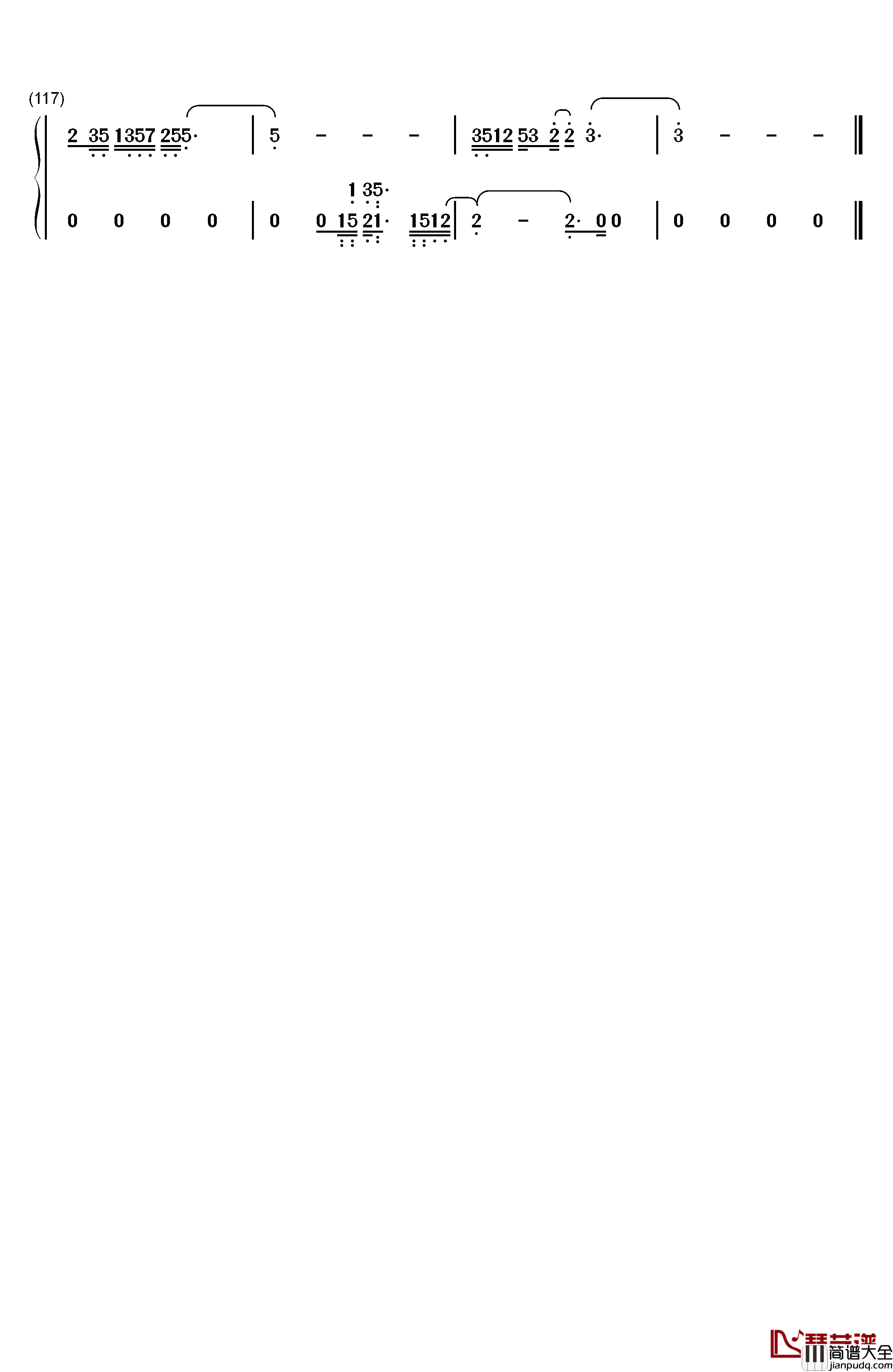 风的痕迹钢琴简谱_数字双手_VK克