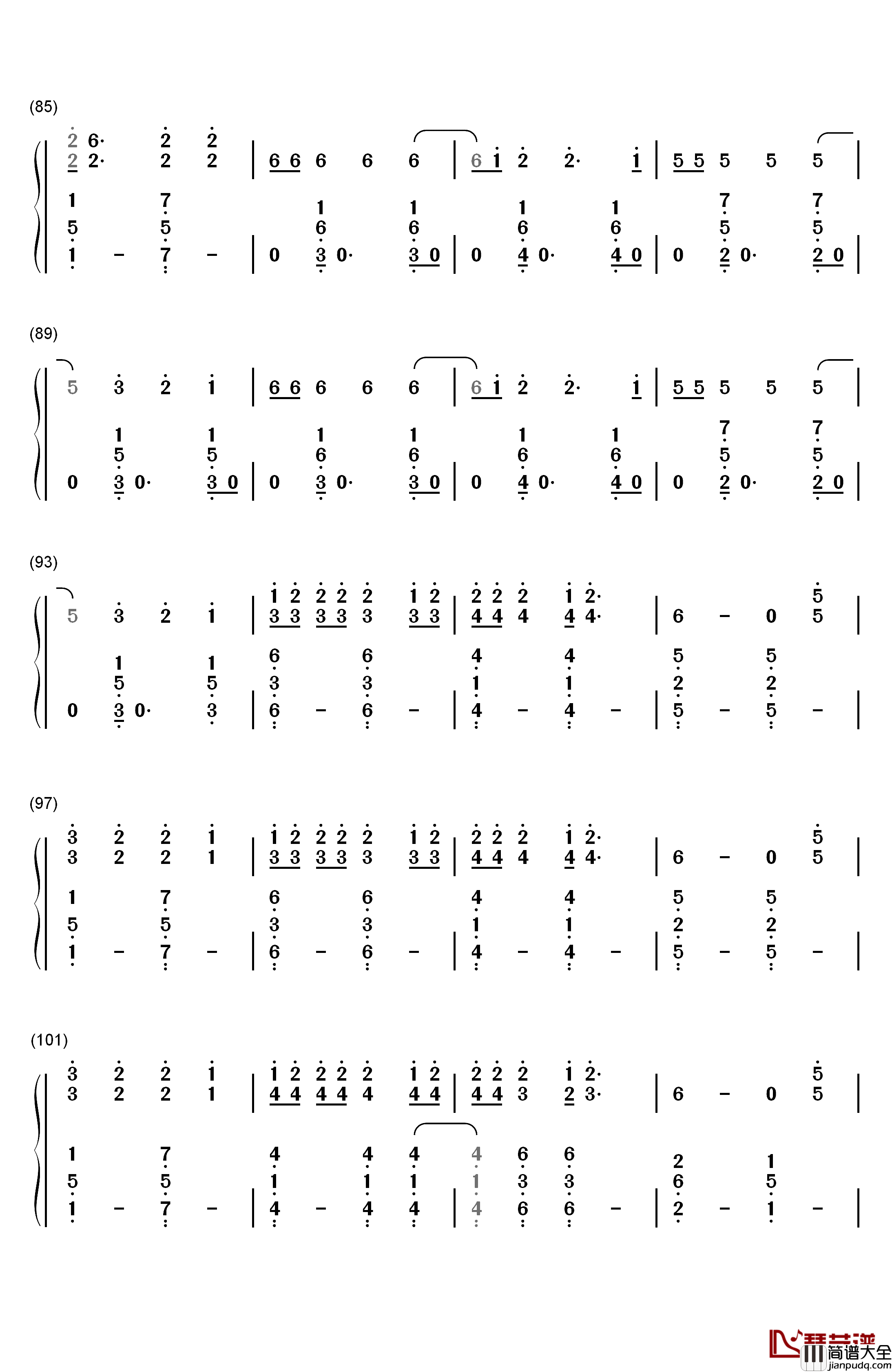 Polarize钢琴简谱_数字双手_Twenty_One_Pilots