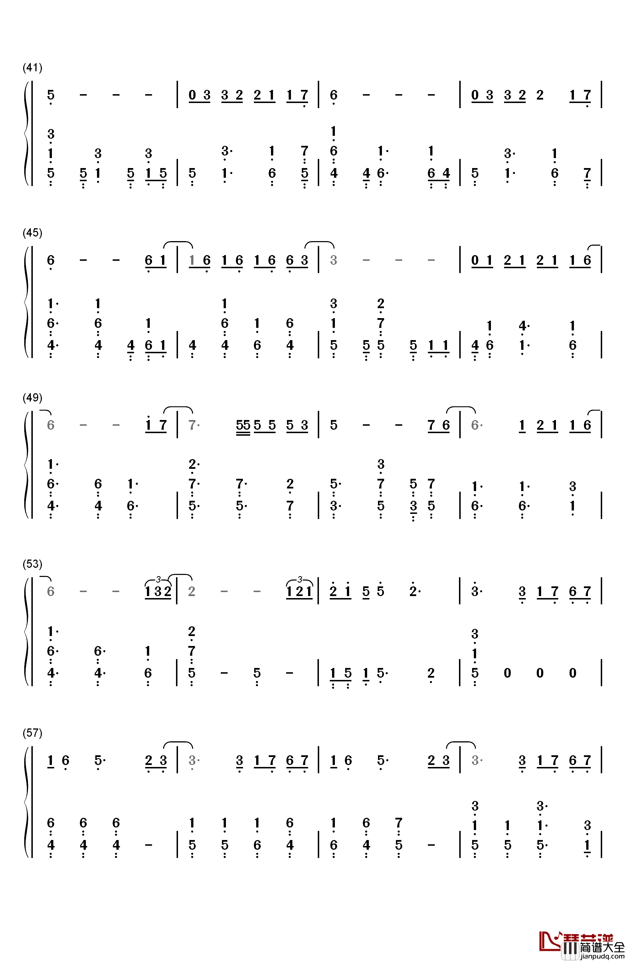 做我自己钢琴简谱_数字双手_王源
