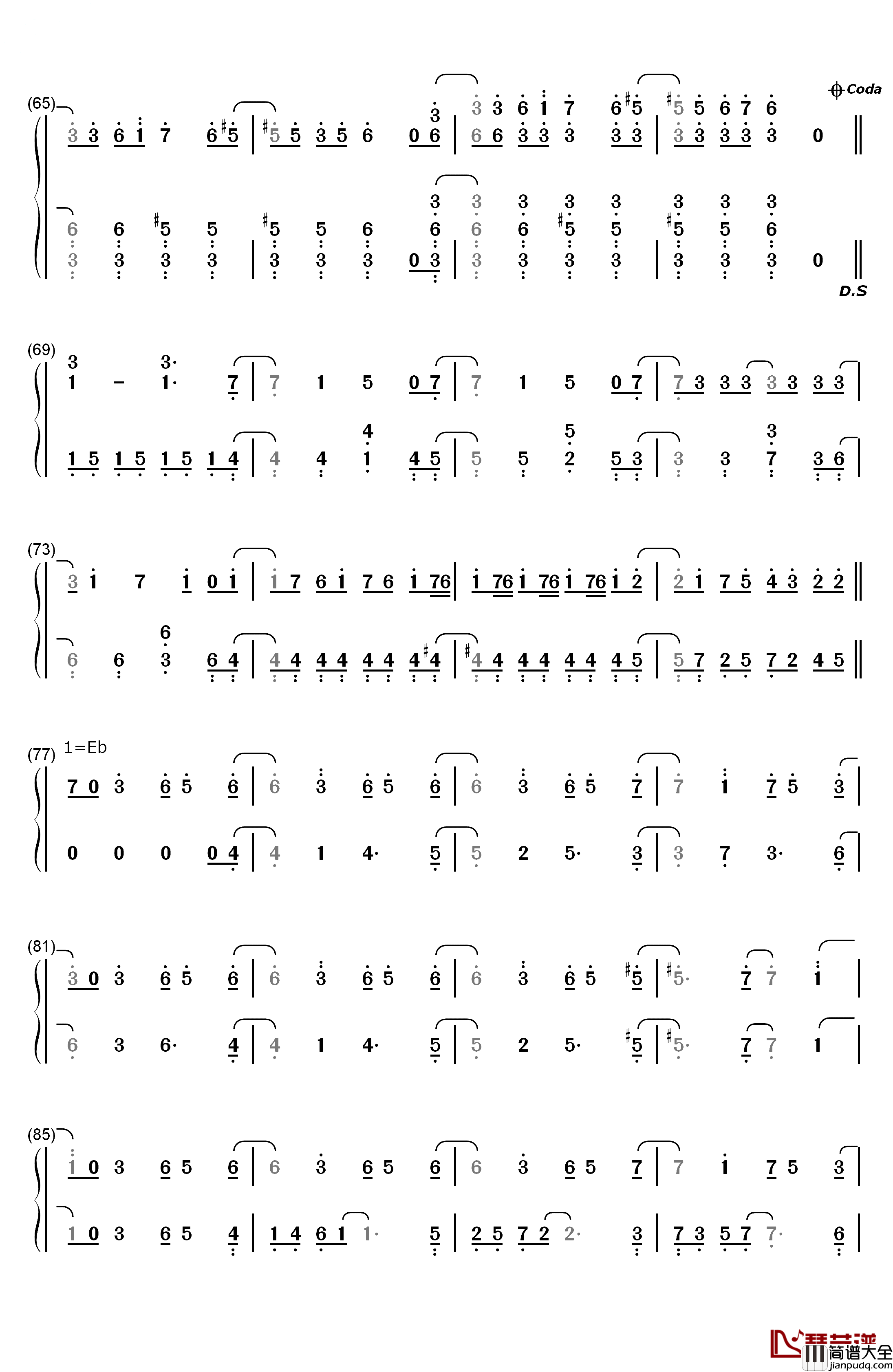 东京テディベア钢琴简谱_数字双手_镜音リン