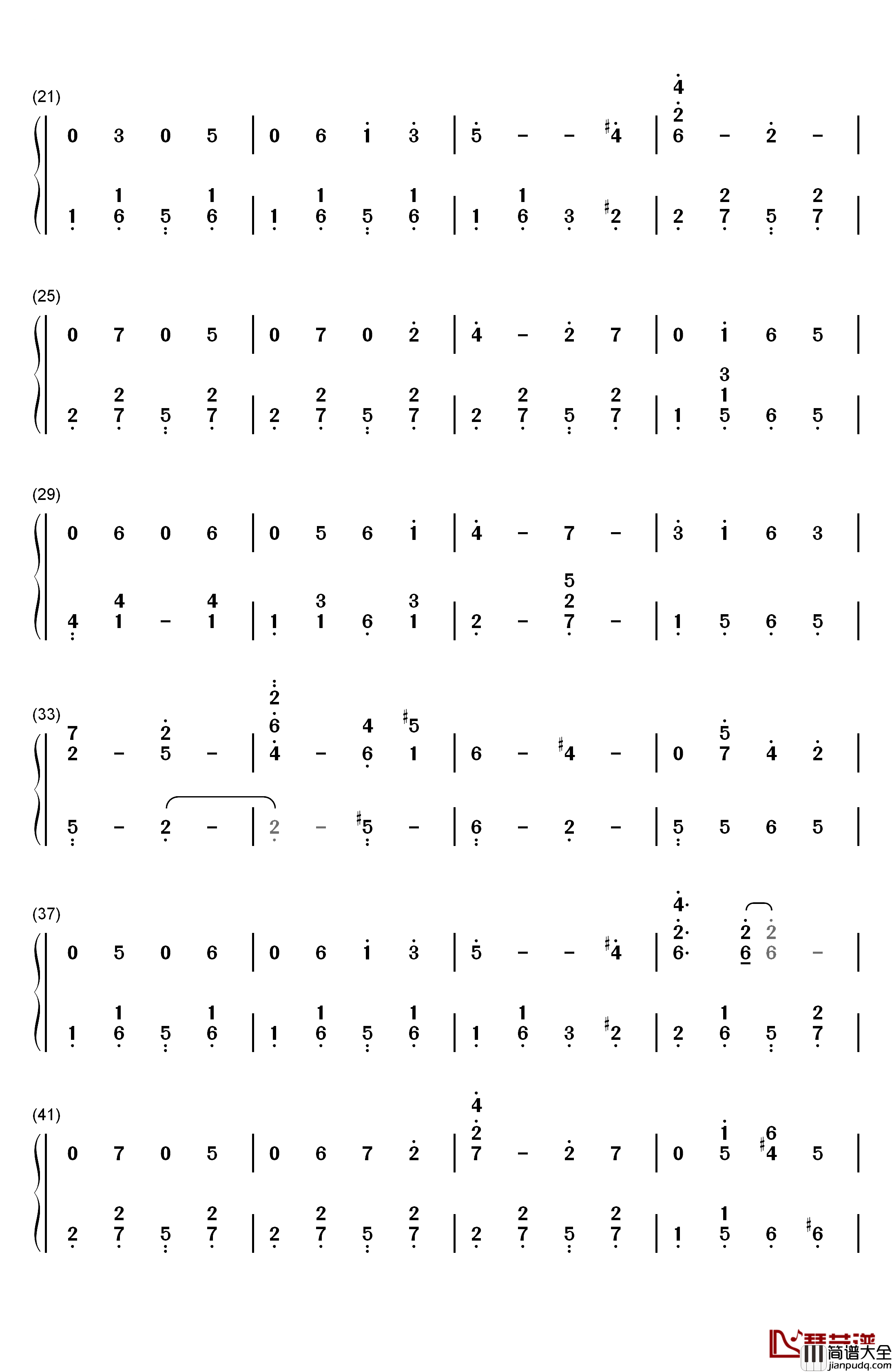Rudolph_the_Red钢琴简谱_数字双手_Johnny_Marks