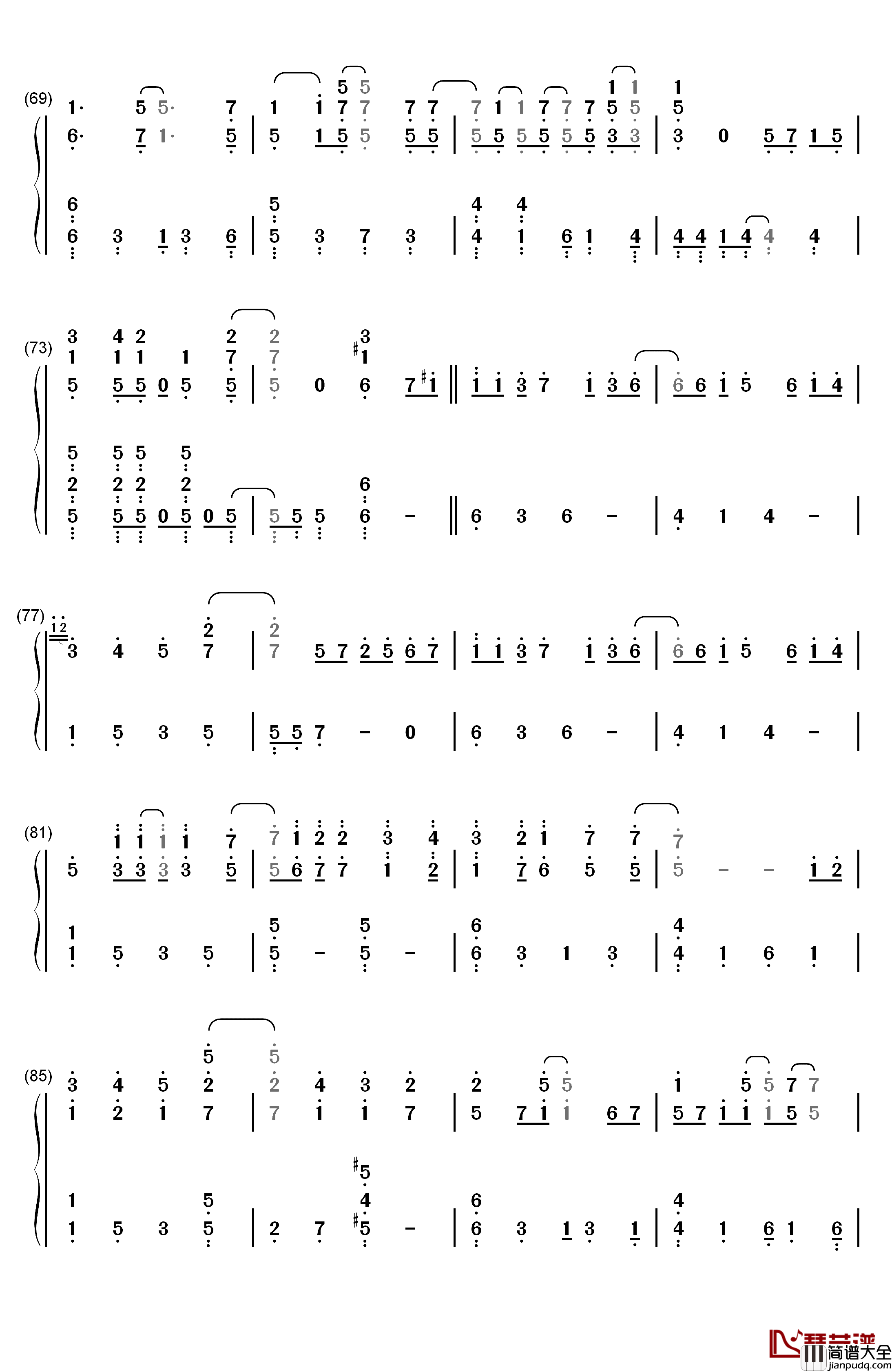 Evolution_Era钢琴简谱_数字双手_V.K克