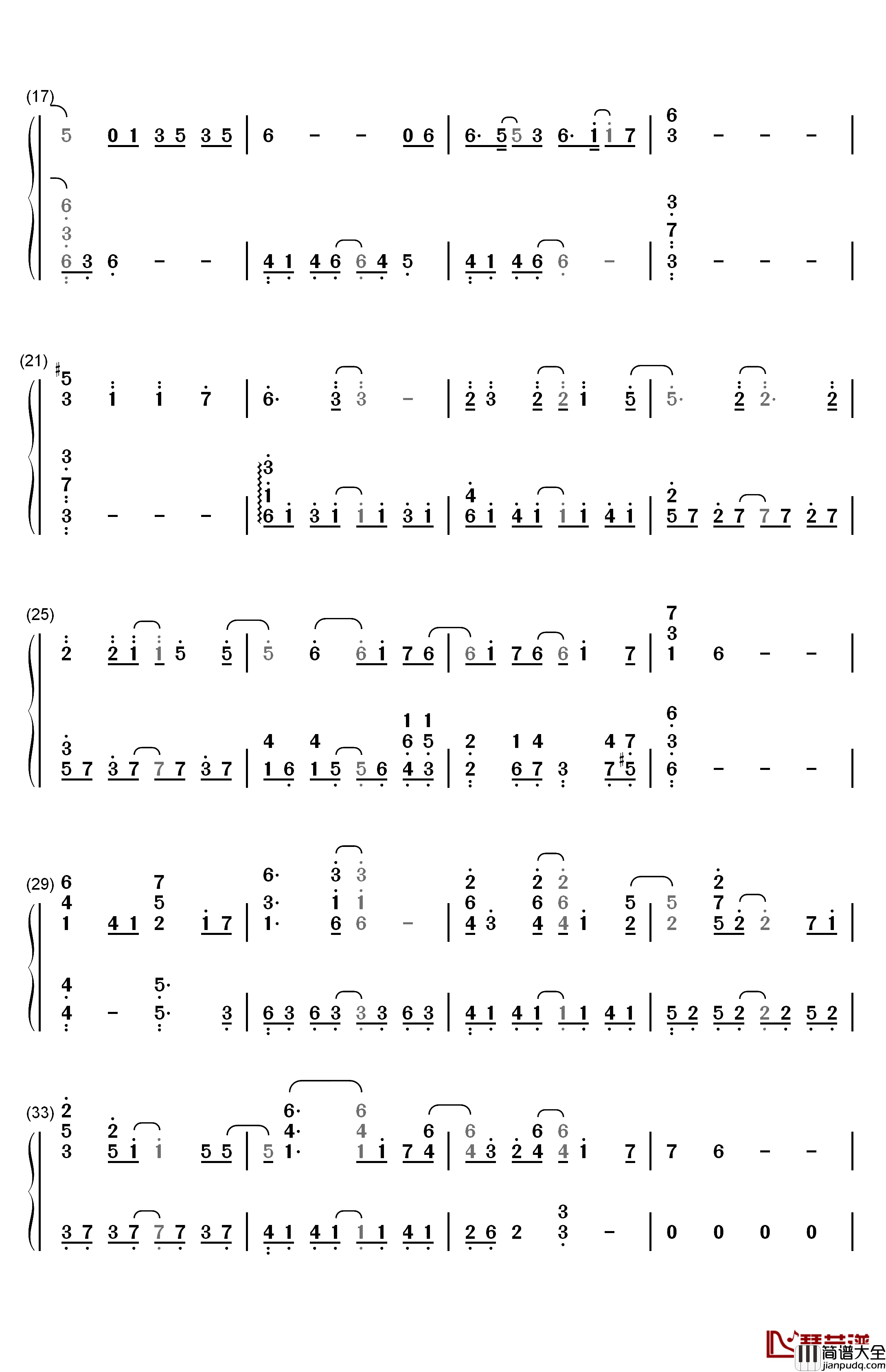 Speechless钢琴简谱_数字双手_Alan_Menken