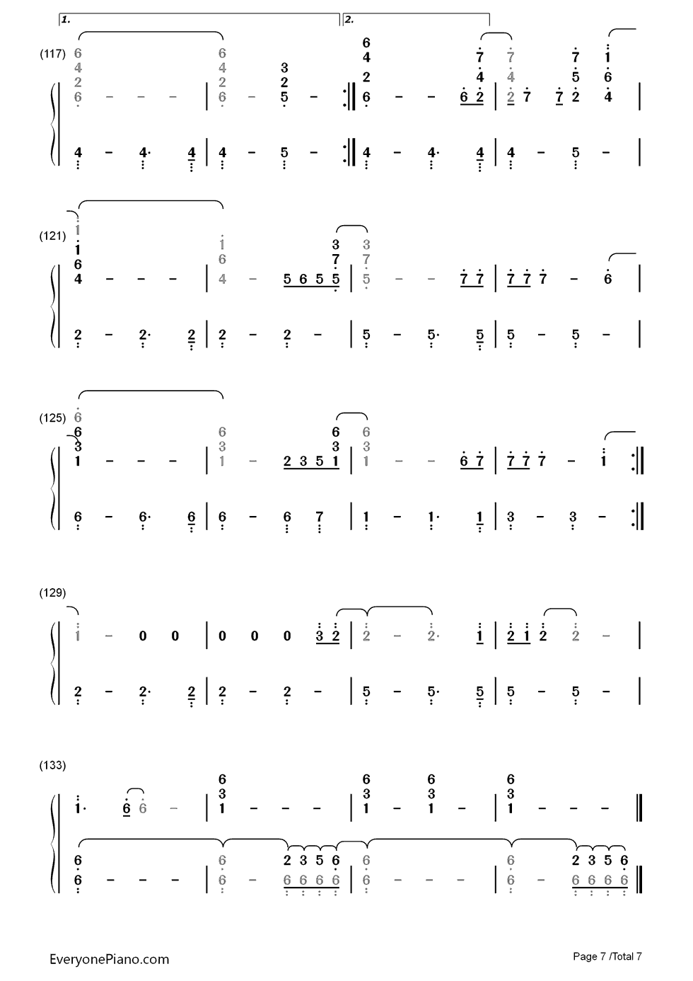 Princess_of_China钢琴简谱_数字双手_Coldplay
