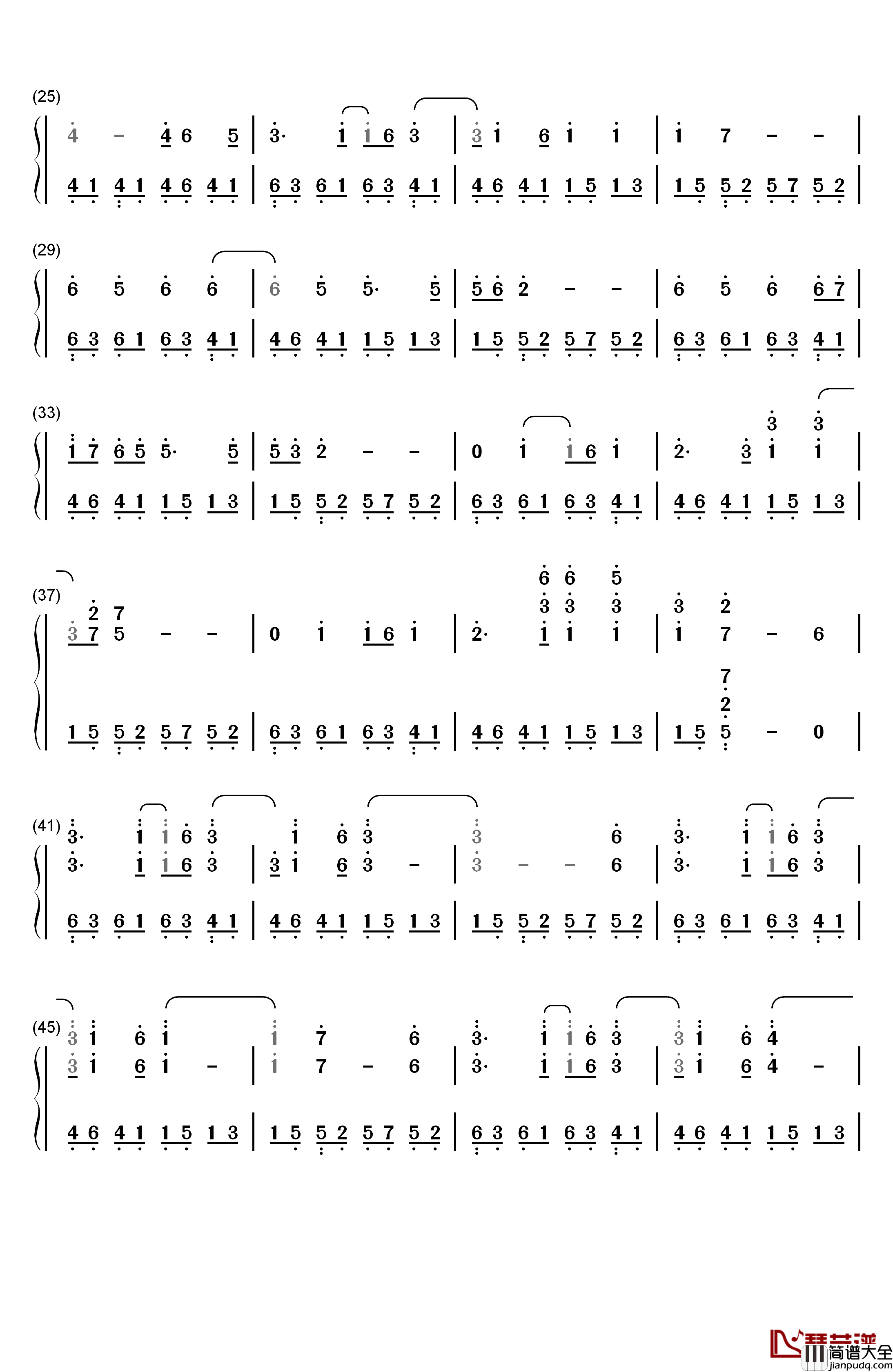 Rosemary's_Song钢琴简谱_数字双手_Rosemary