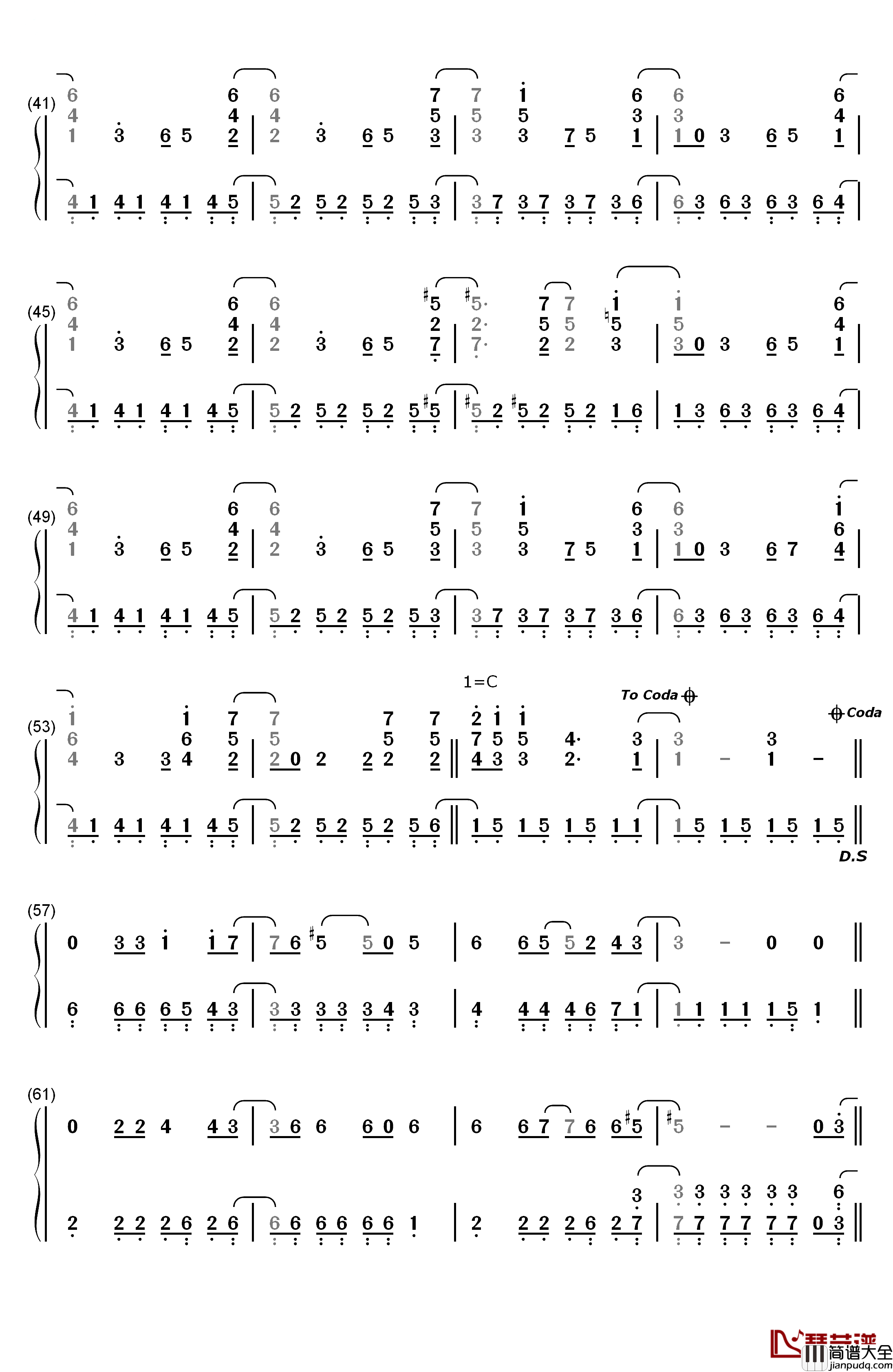 东京テディベア钢琴简谱_数字双手_镜音リン