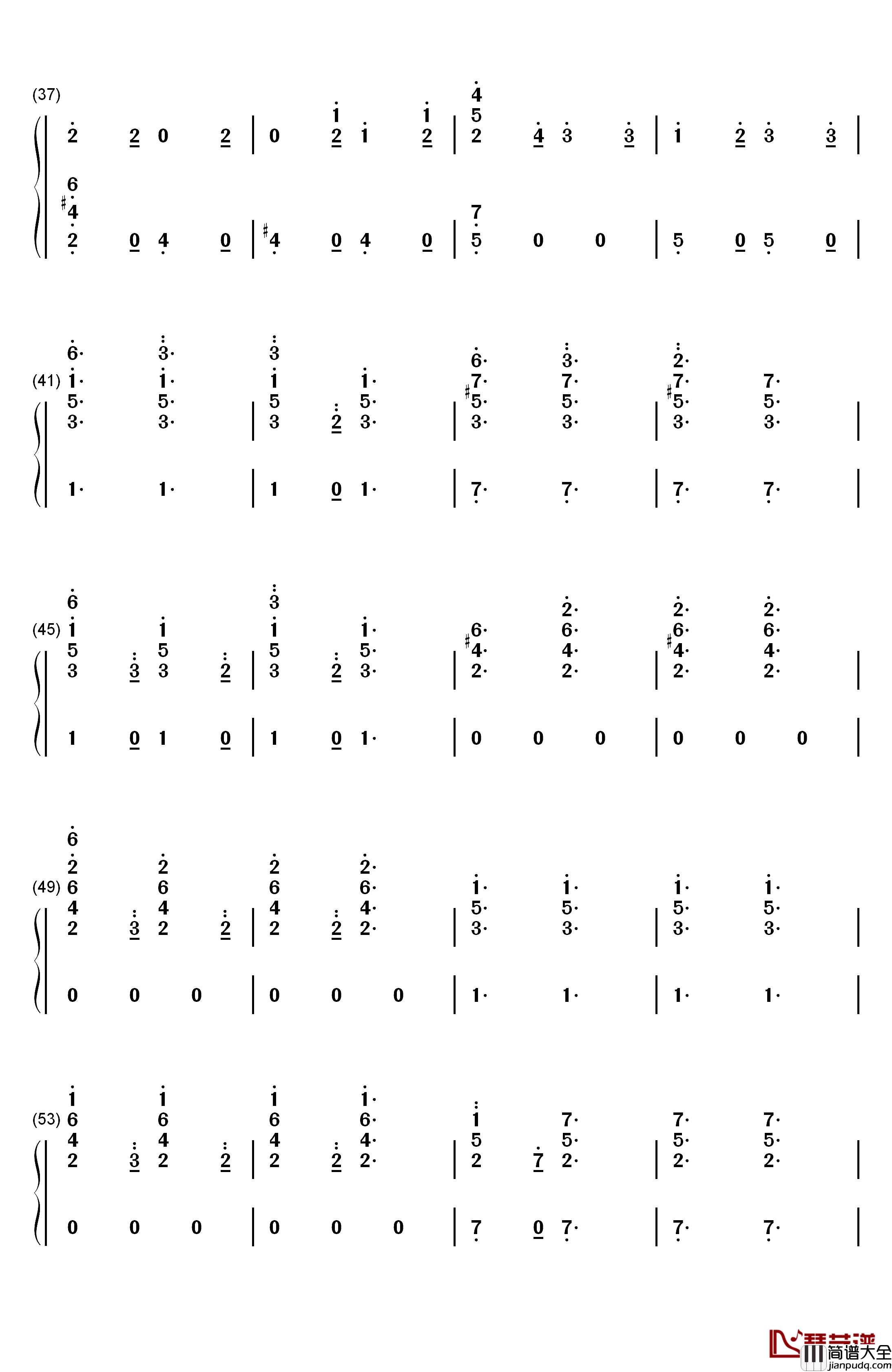 Candy_Cane_Lane钢琴简谱_数字双手_Sia