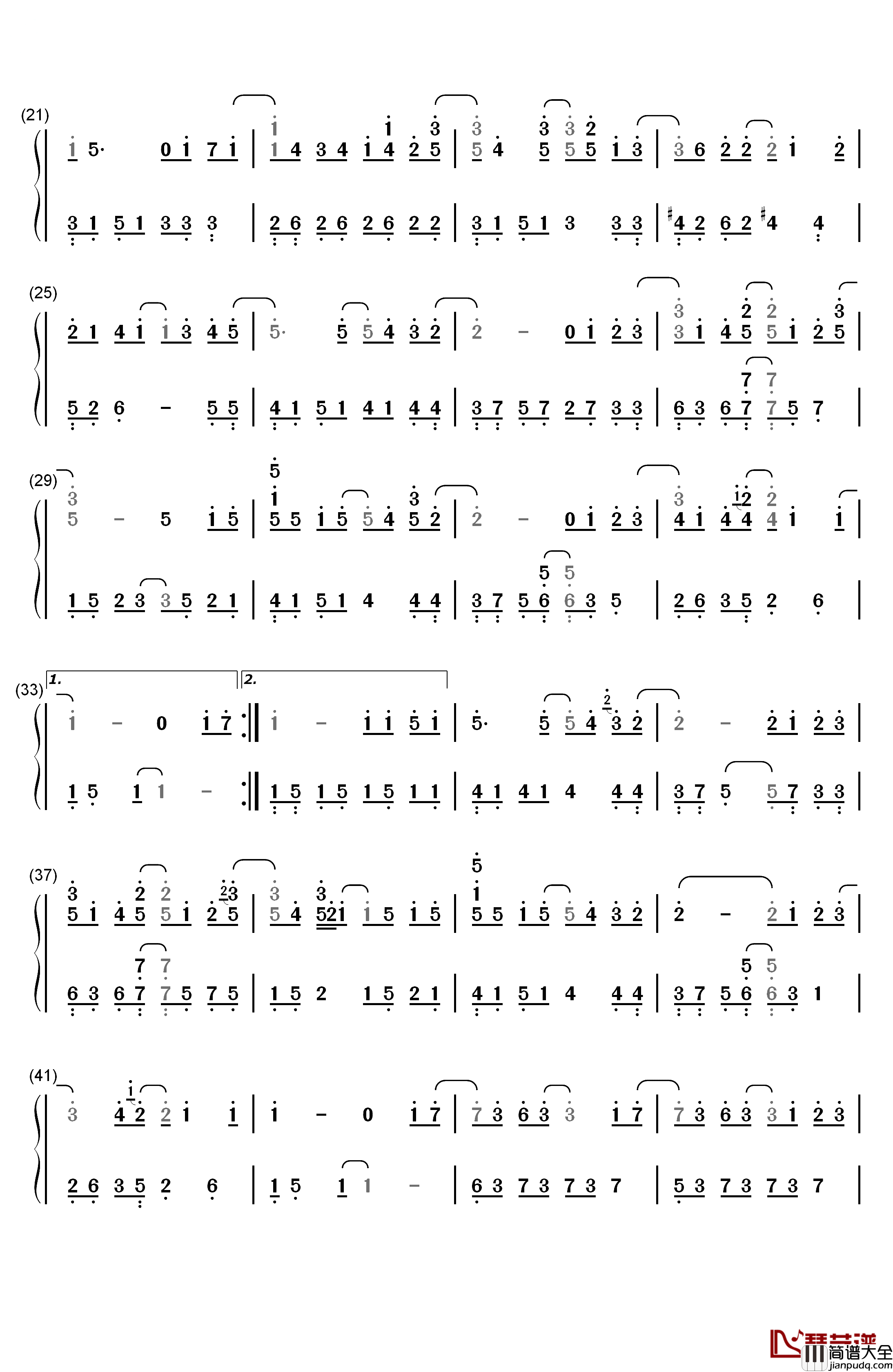 The_Things_I_Really...钢琴简谱_数字双手_李闰珉