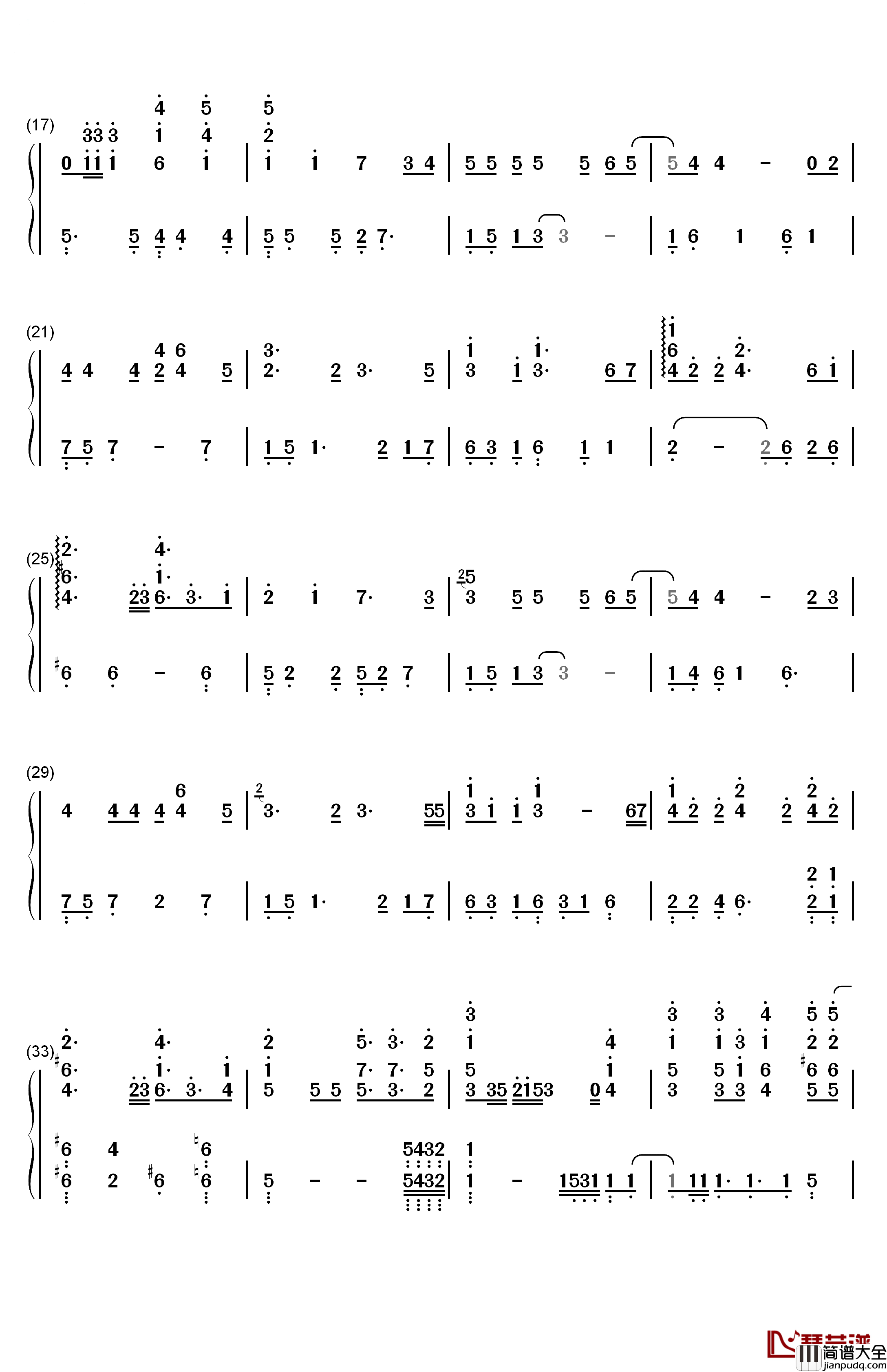 Circle_of_Life钢琴简谱_数字双手_Elton_John