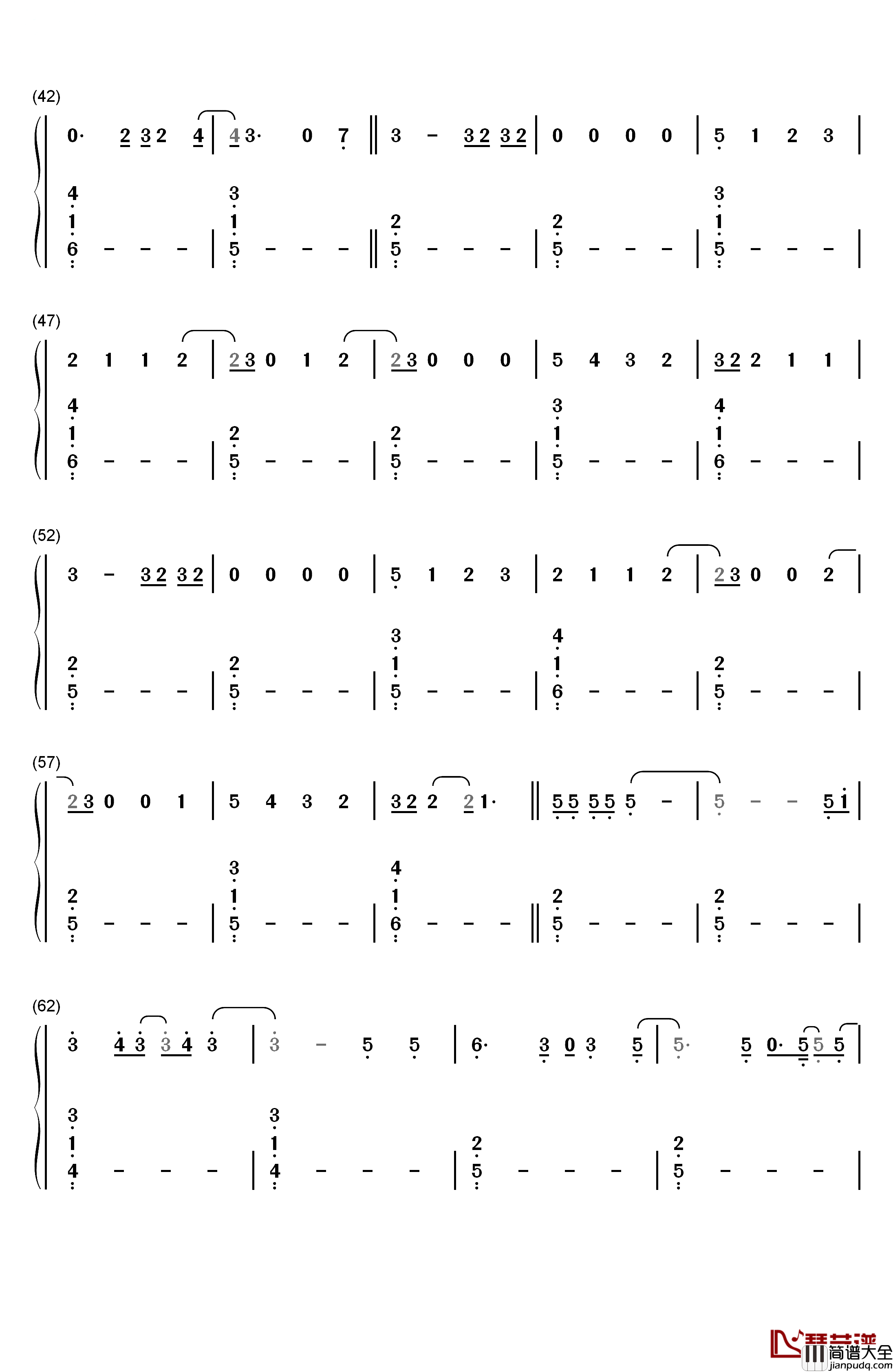 Say_Something_Loving钢琴简谱_数字双手_The_XX