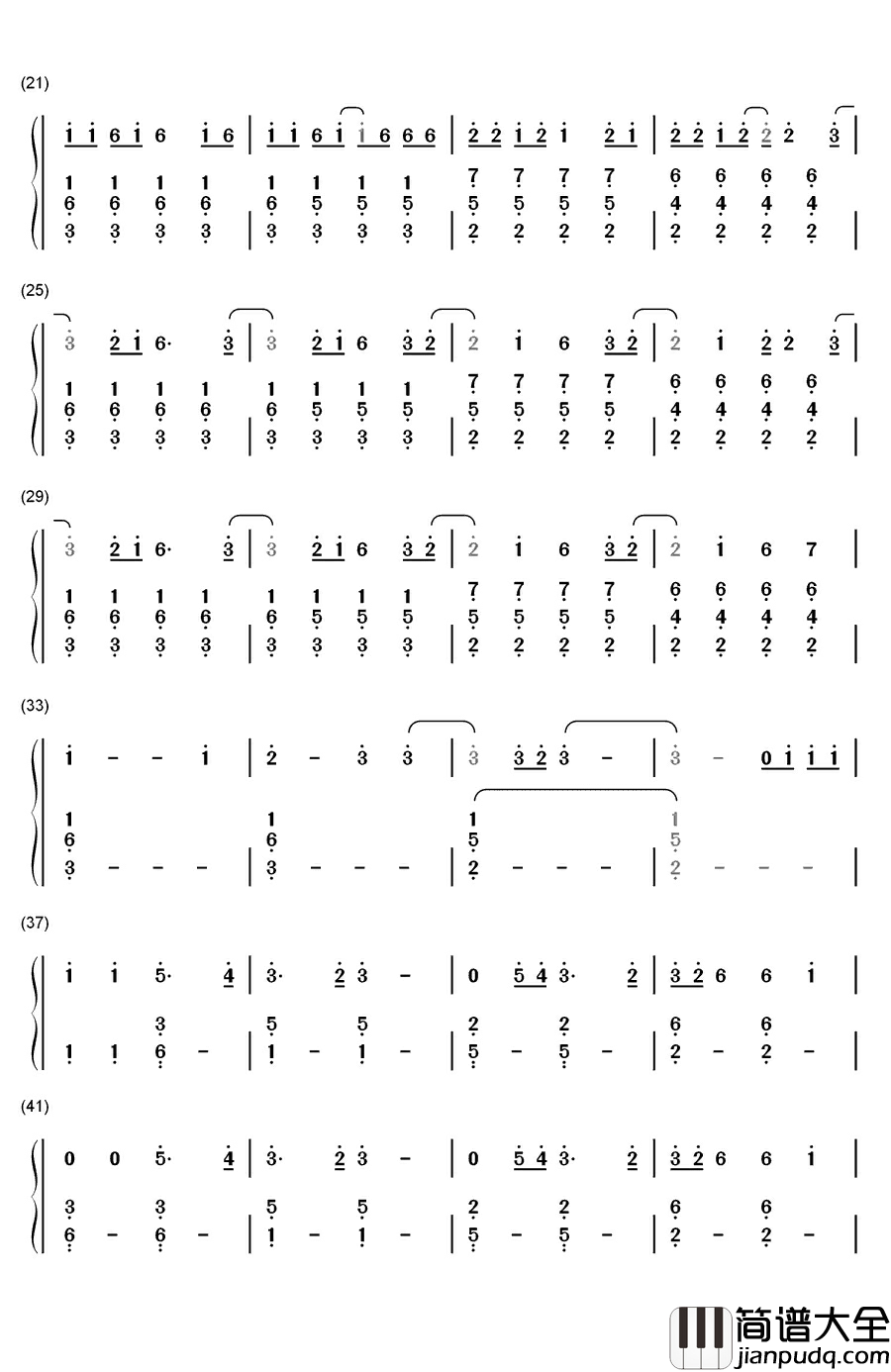 Irresistible钢琴简谱_数字双手_Fall_Out_Boy