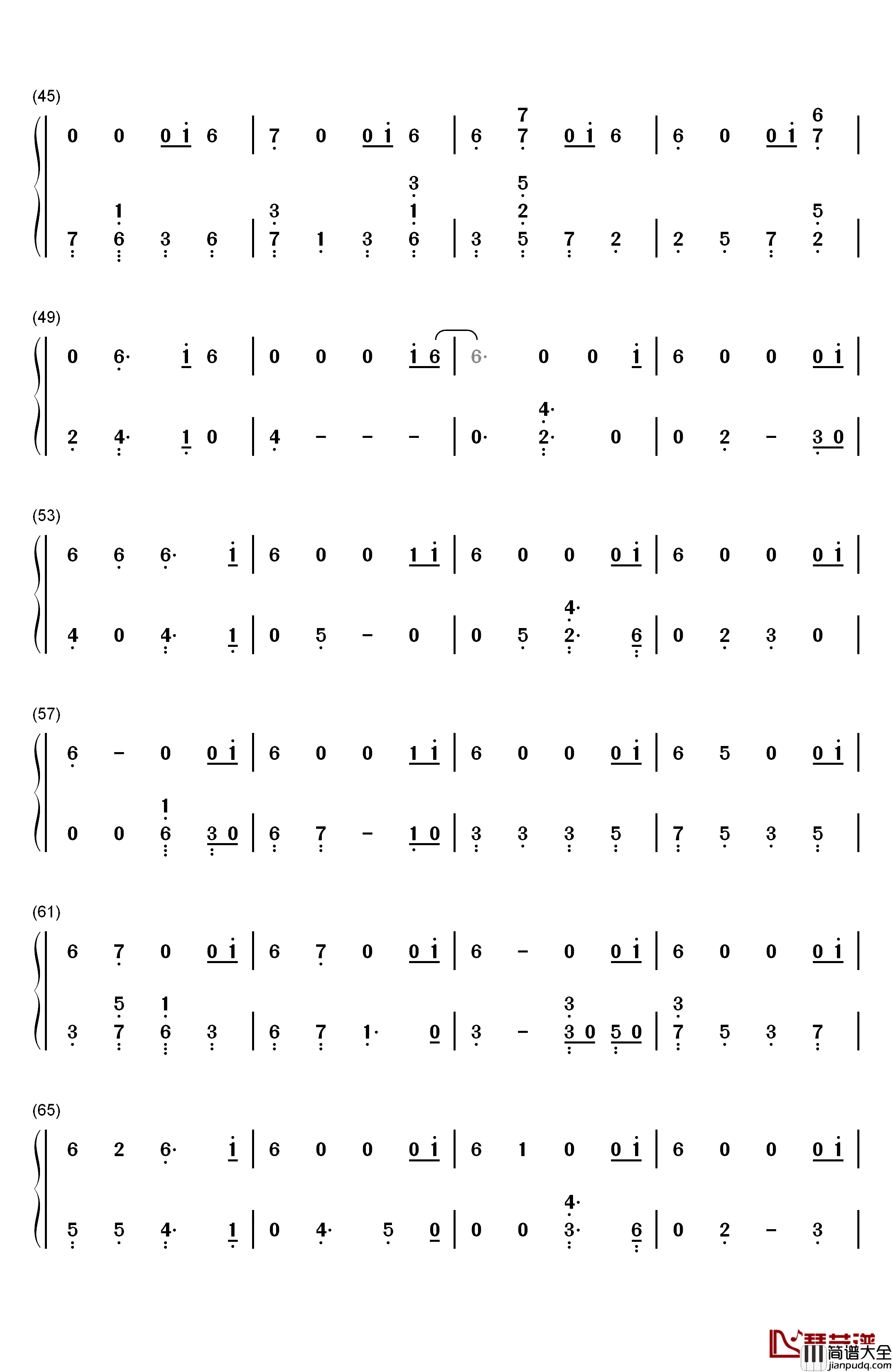 All_The_Stars钢琴简谱_数字双手_Kendrick_Lamar_SZA