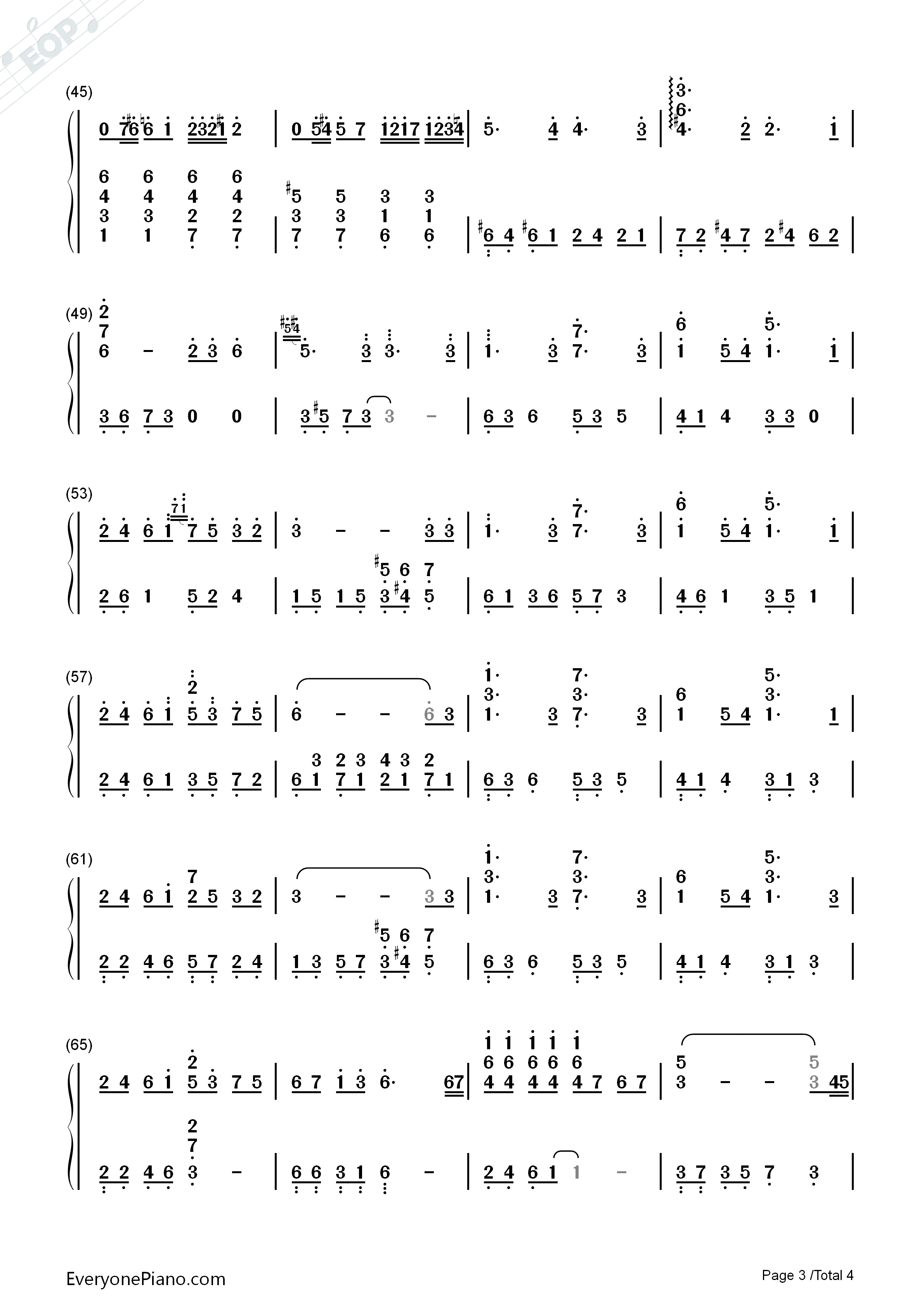 更替的四季钢琴简谱_久石让__Joe_Hisaishi_宫崎骏演唱