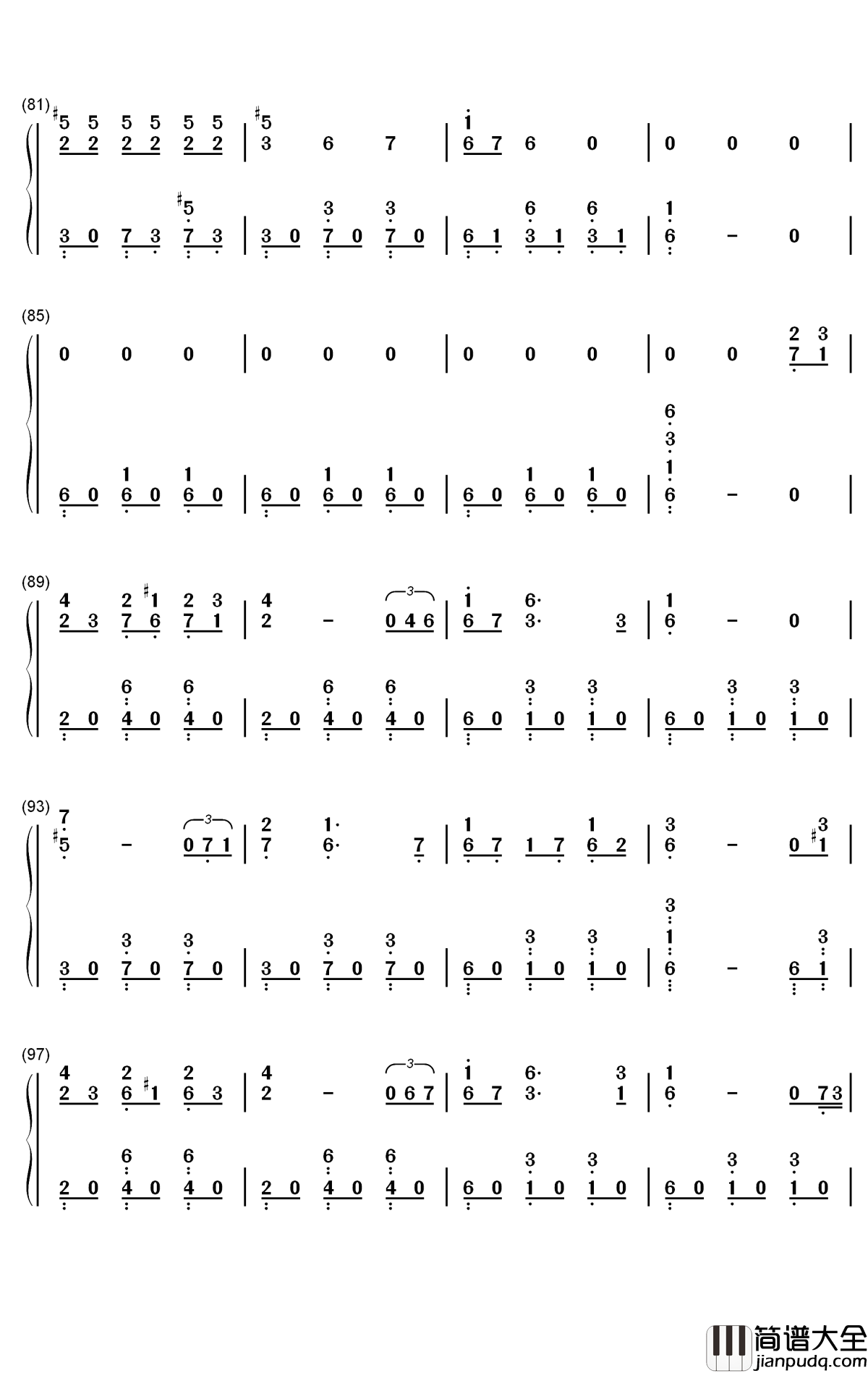 El_Sol_se_Recuesta钢琴简谱_数字双手_Edison