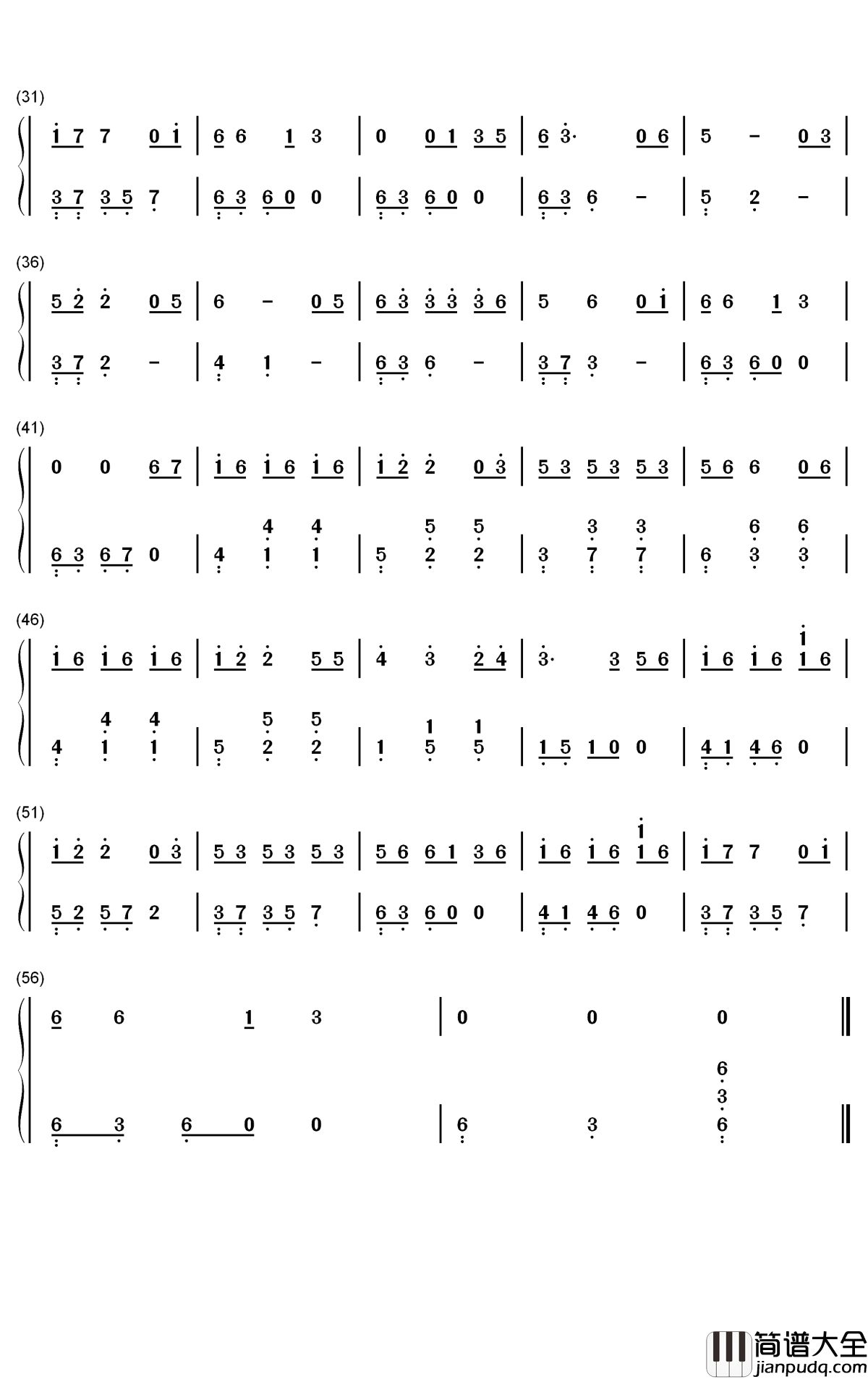 关不上的窗钢琴简谱_数字双手_周传雄