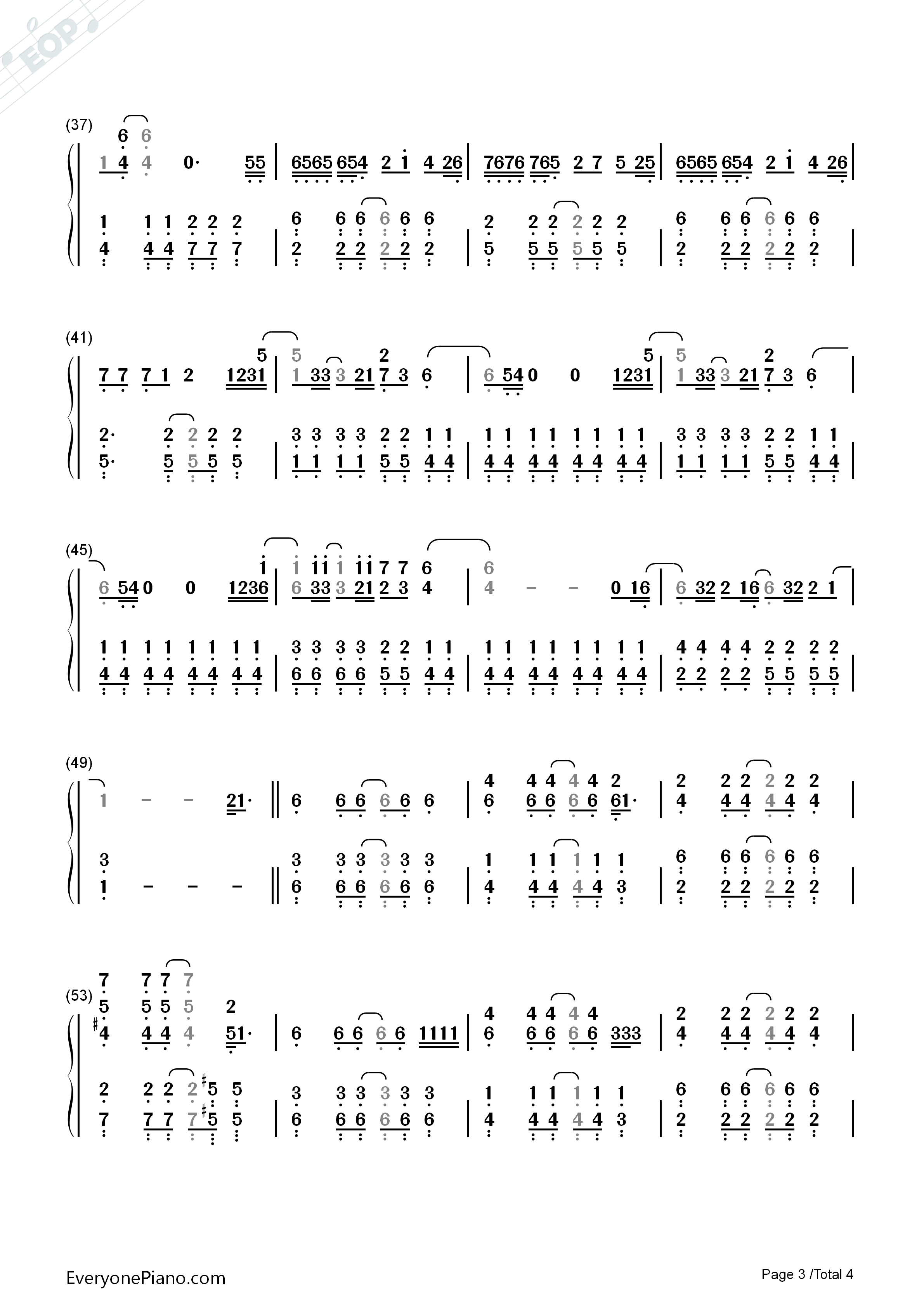 Make_Me_(Cry)钢琴简谱_Noah_Cyrus演唱
