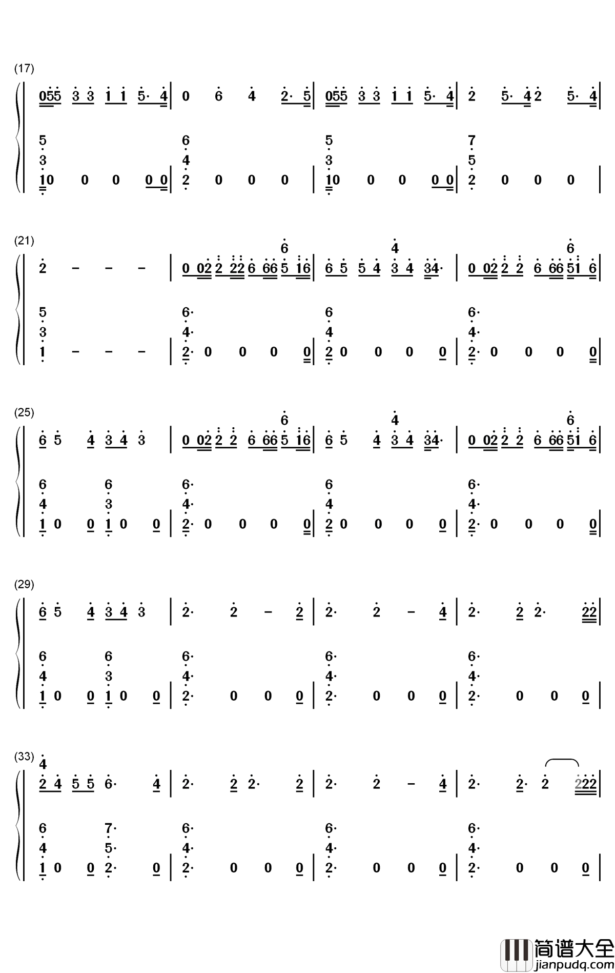 Future_Nostalgia钢琴简谱_数字双手_Dua_Lipa