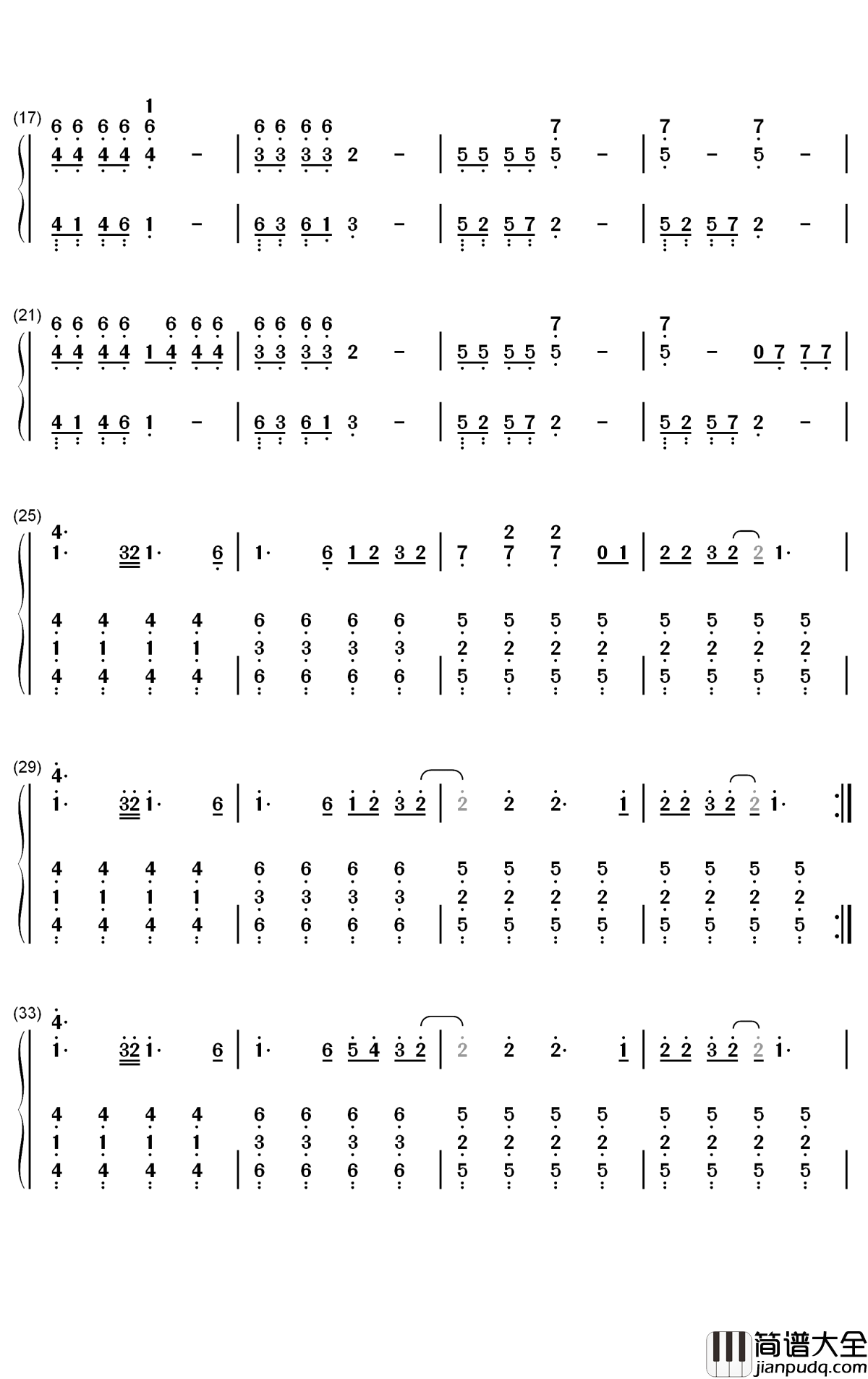 Birds钢琴简谱_数字双手_Imagine_Dragons_Elisa