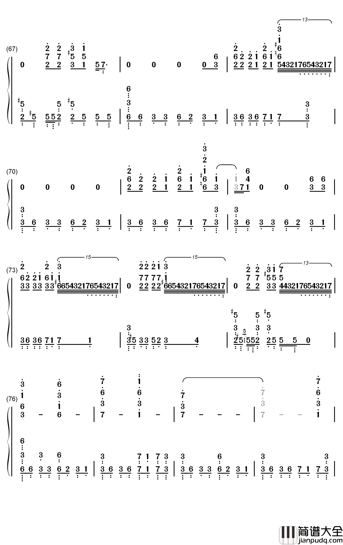 Other_Side钢琴简谱_数字双手_MIYAVI