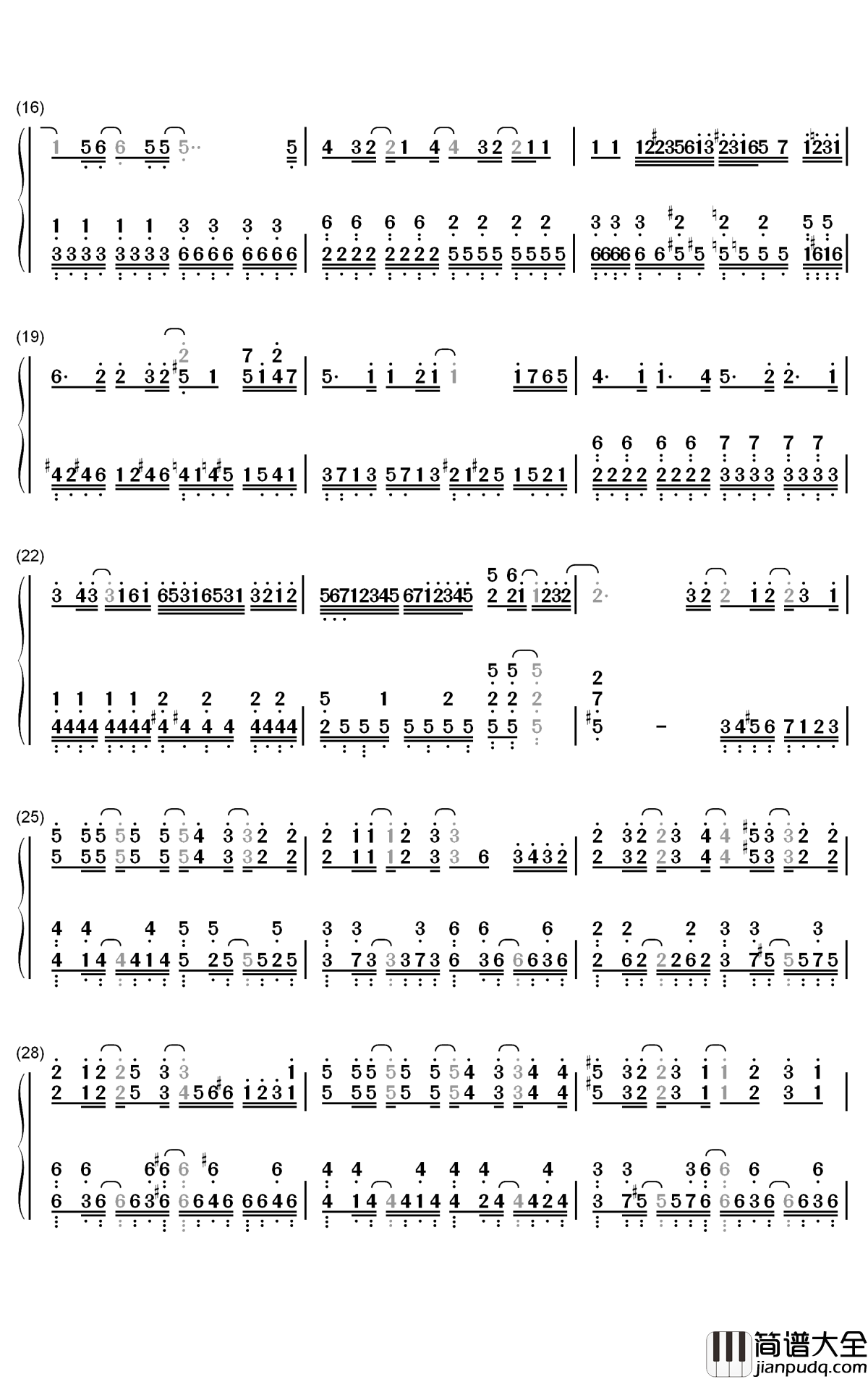 Last_Chapter钢琴简谱_数字双手_Nano_Ripe