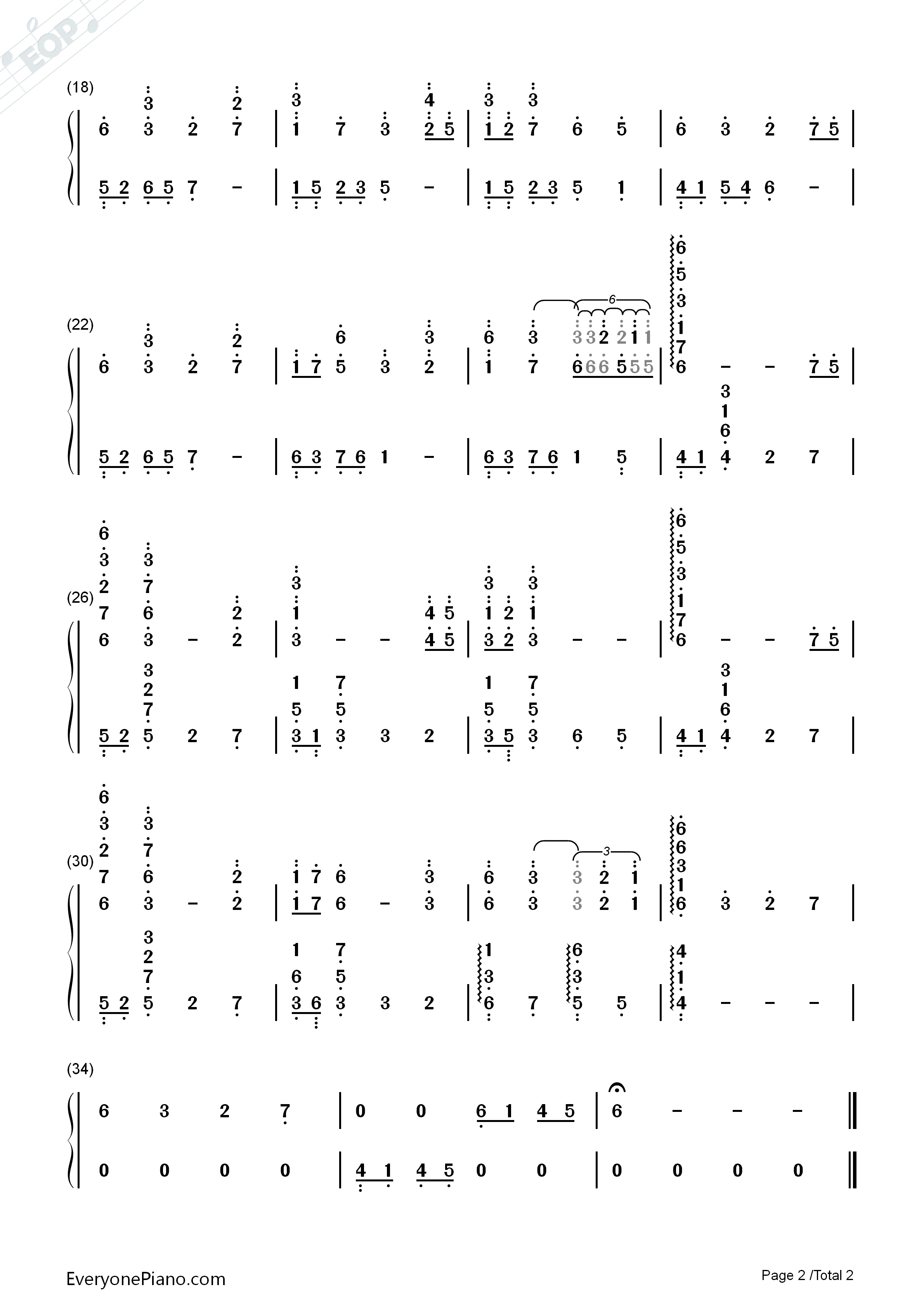 Dearly_Beloved钢琴简谱_下村阳子演唱
