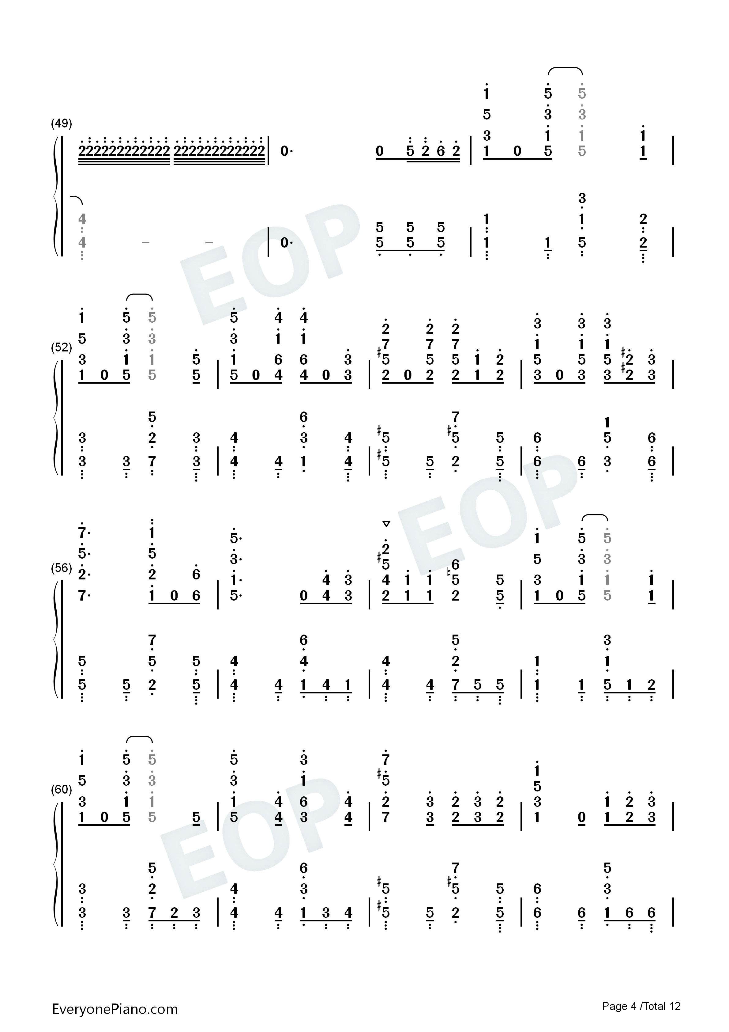 蒼のワルツ钢琴简谱_Eve演唱