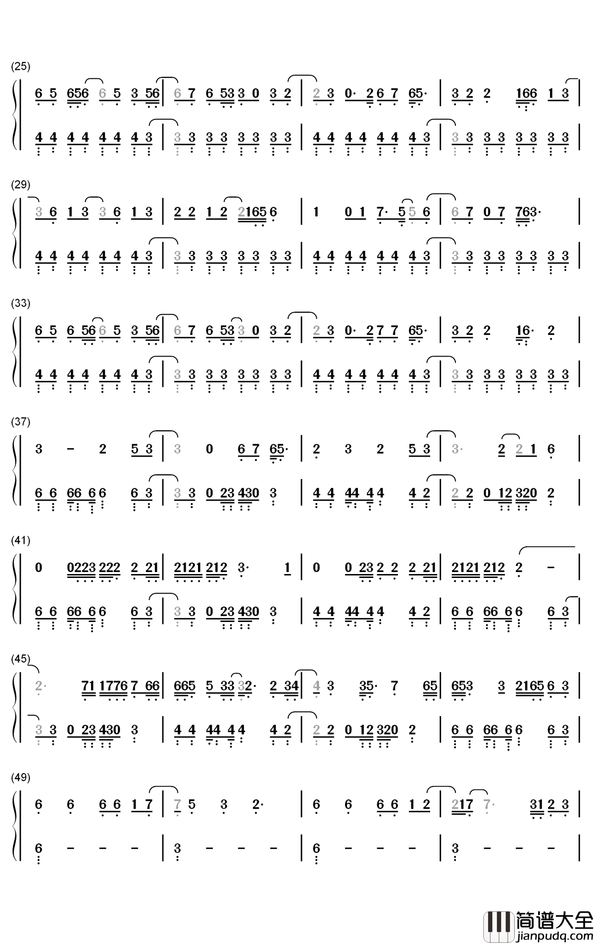 Midnight_Sky钢琴简谱_数字双手_Miley_Cyrus