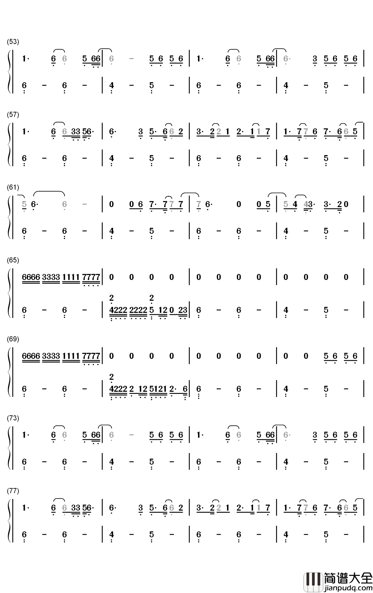 Shelter钢琴简谱_数字双手_Finneas