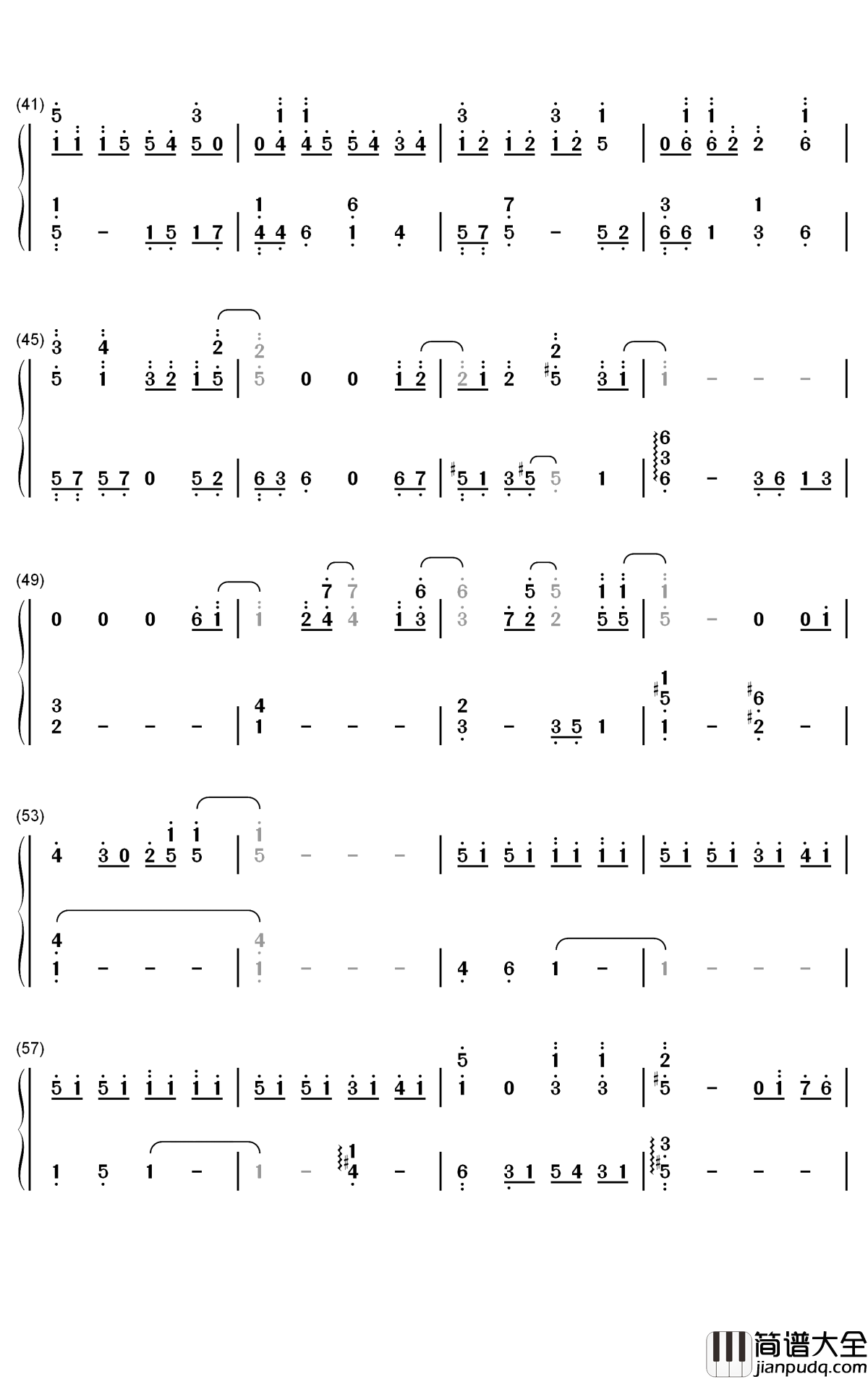 Us_Again钢琴简谱_数字双手_Seventeen