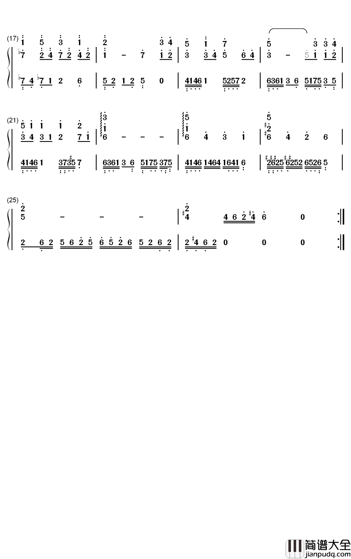 _Ophilia_the_Cleric钢琴简谱_数字双手_西木康智