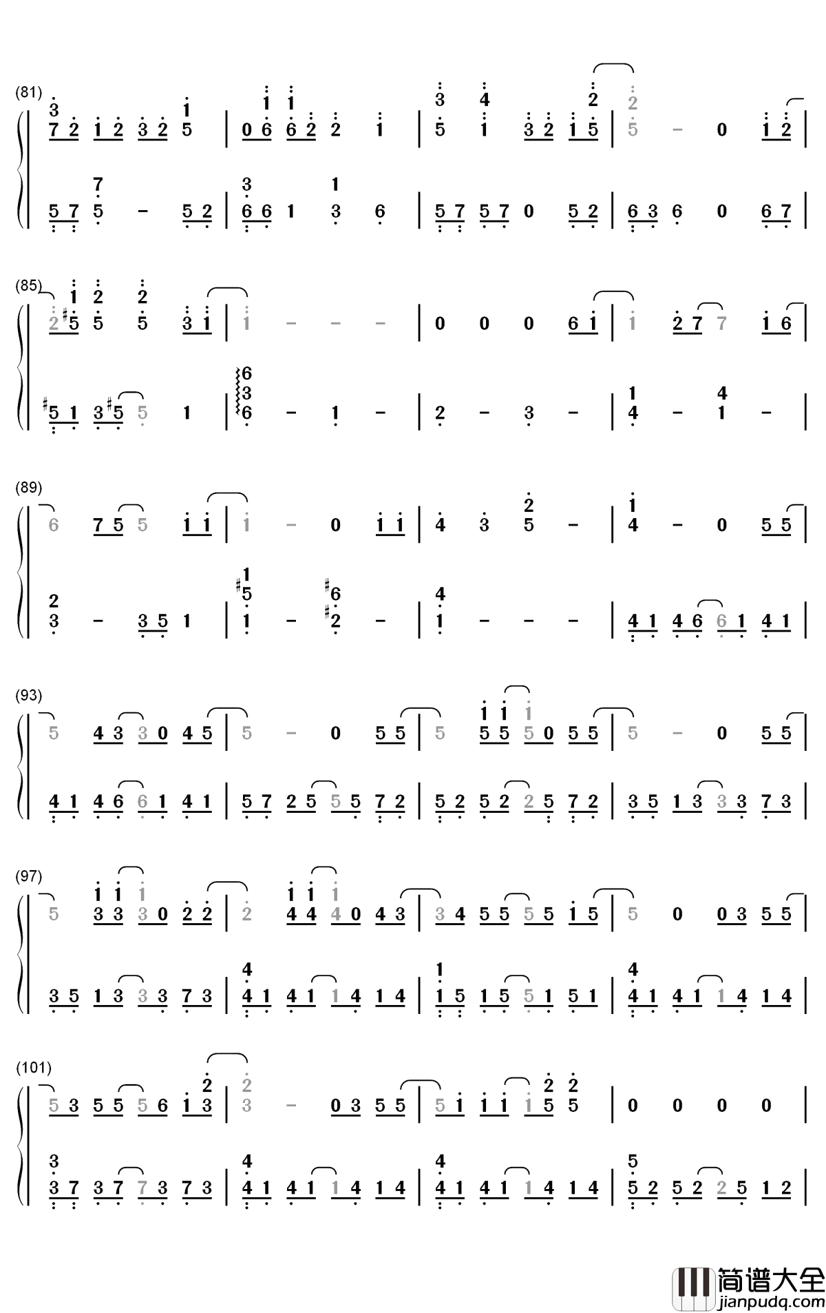 Us_Again钢琴简谱_数字双手_Seventeen