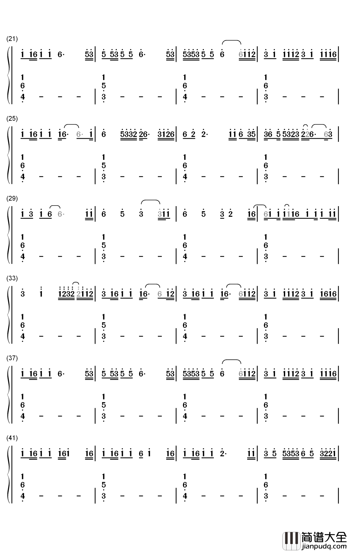 On_Me钢琴简谱_数字双手_Thomas_Rhett_Kane_Brown_Ava_Max