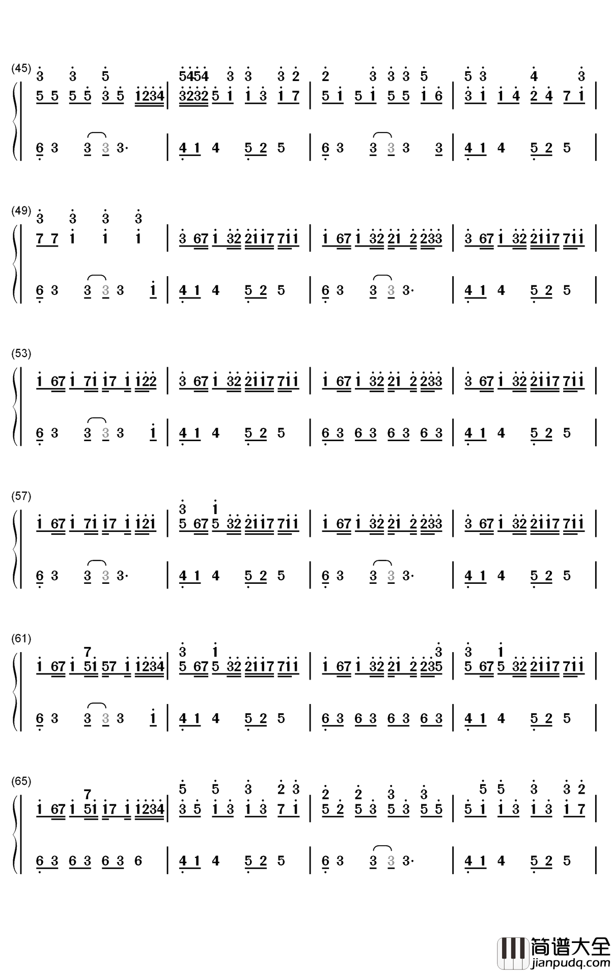Imaginary_Kiss钢琴简谱_数字双手_Shirfine