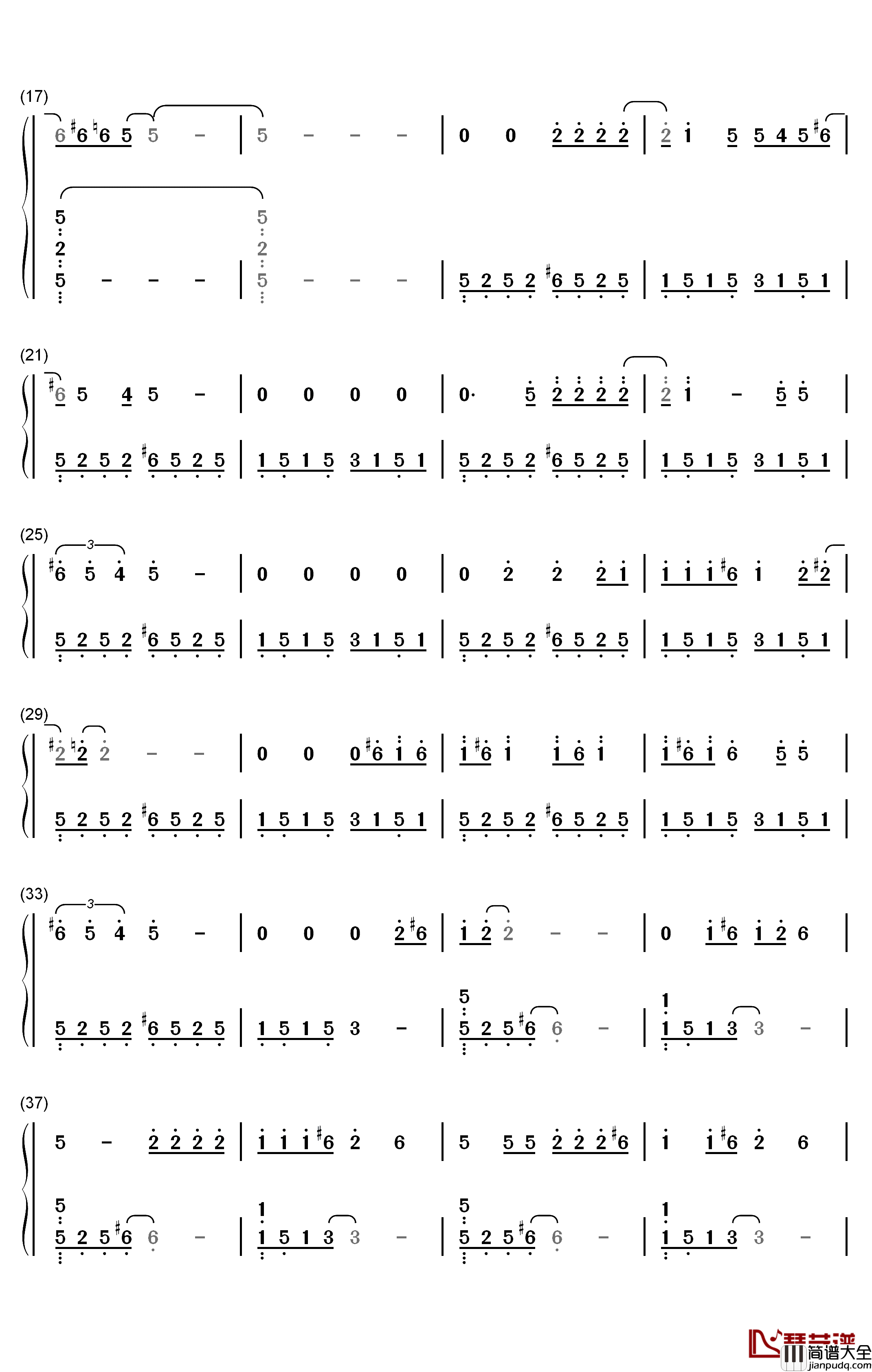 Doin_Time钢琴简谱_数字双手_Lana_Del_Rey