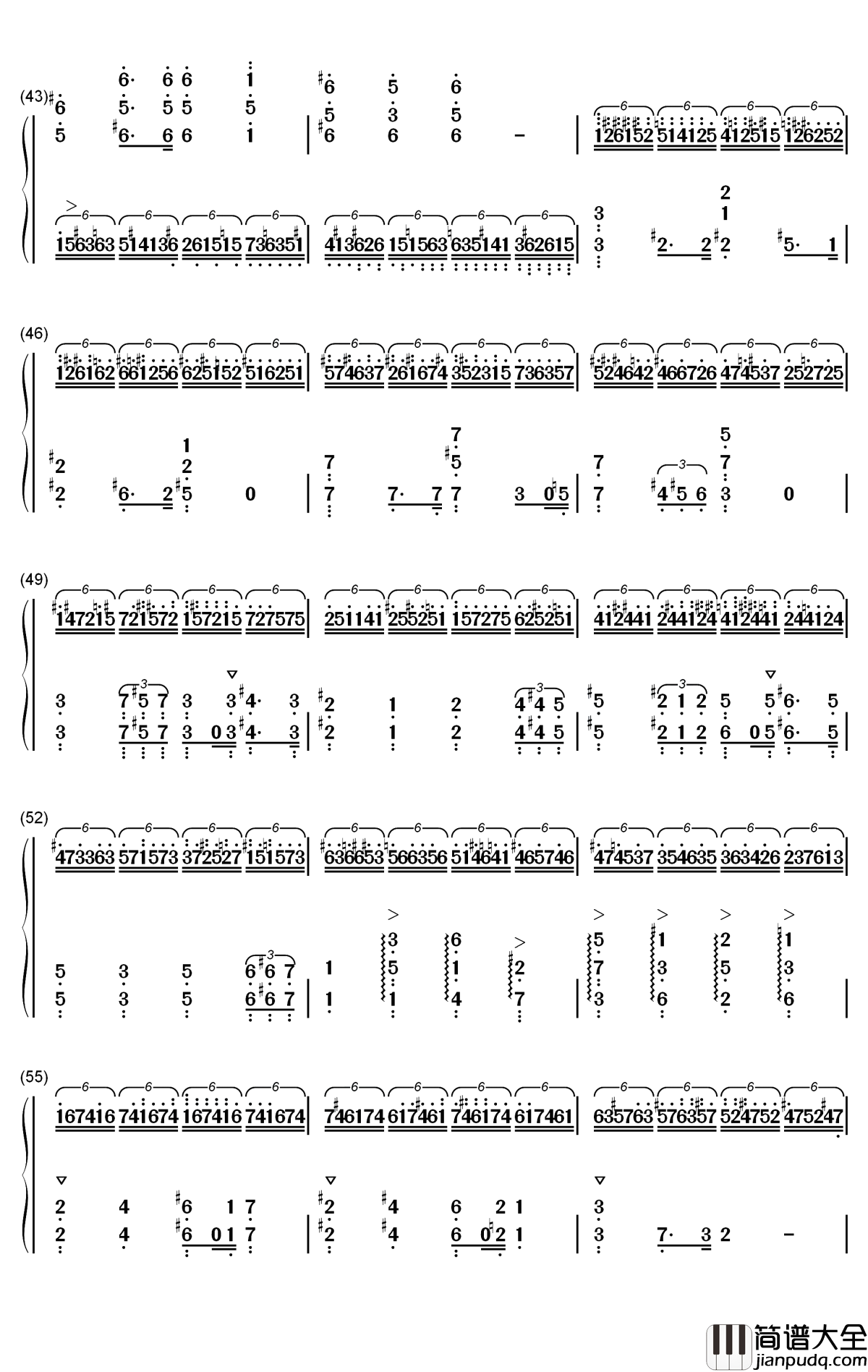 肖邦练习曲第23首钢琴简谱_数字双手_肖邦