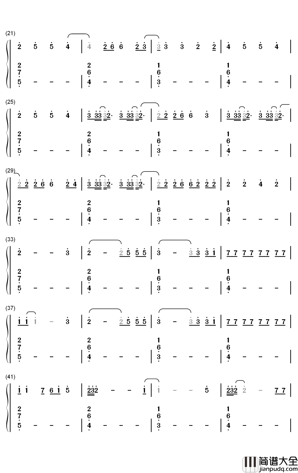 Alice钢琴简谱_数字双手_Lady_Gaga