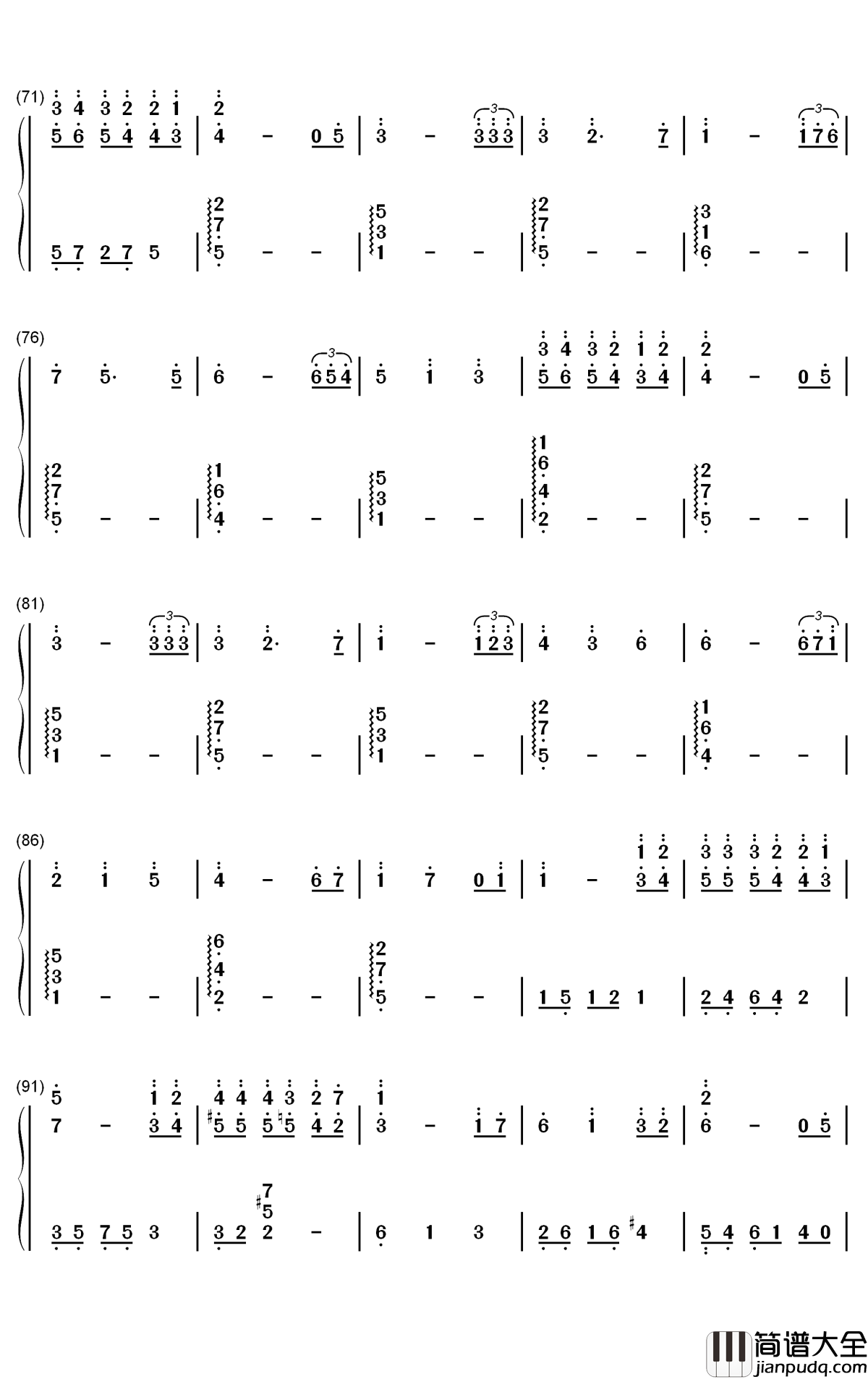 Give_You_My_Heart钢琴简谱_数字双手_IU