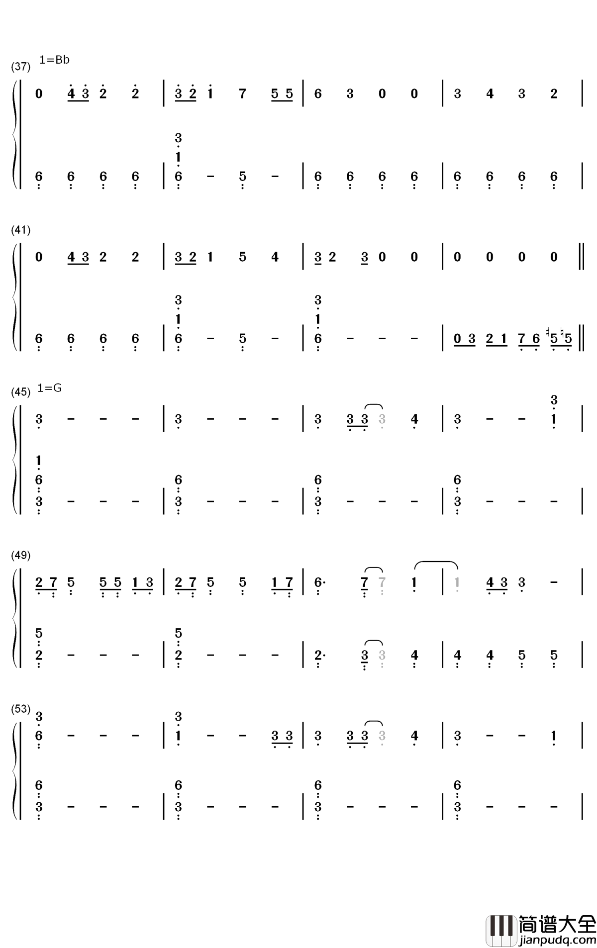 Noise钢琴简谱_数字双手_Nightwish