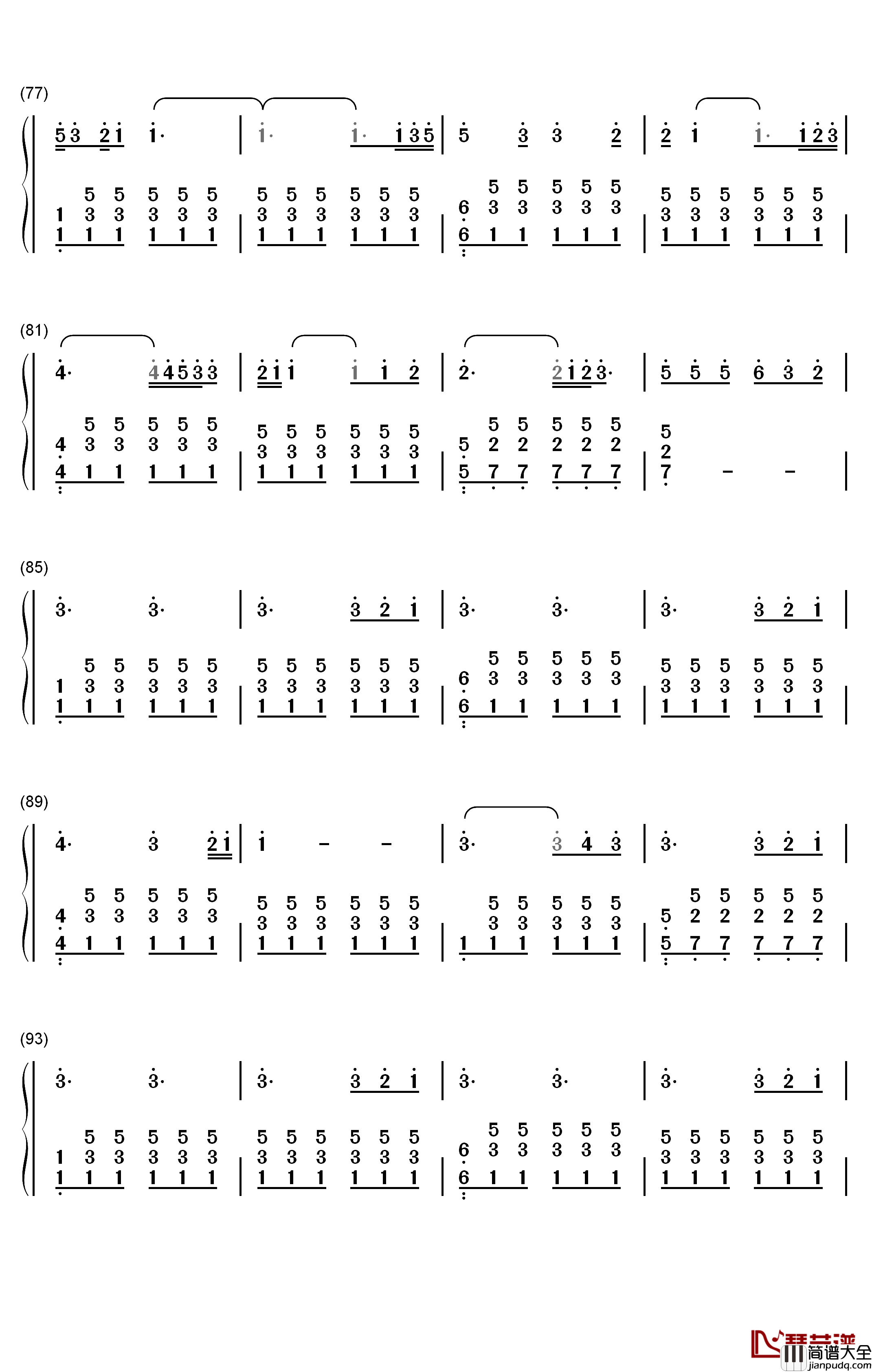 Perfect钢琴简谱_数字双手_Ed_Sheeran