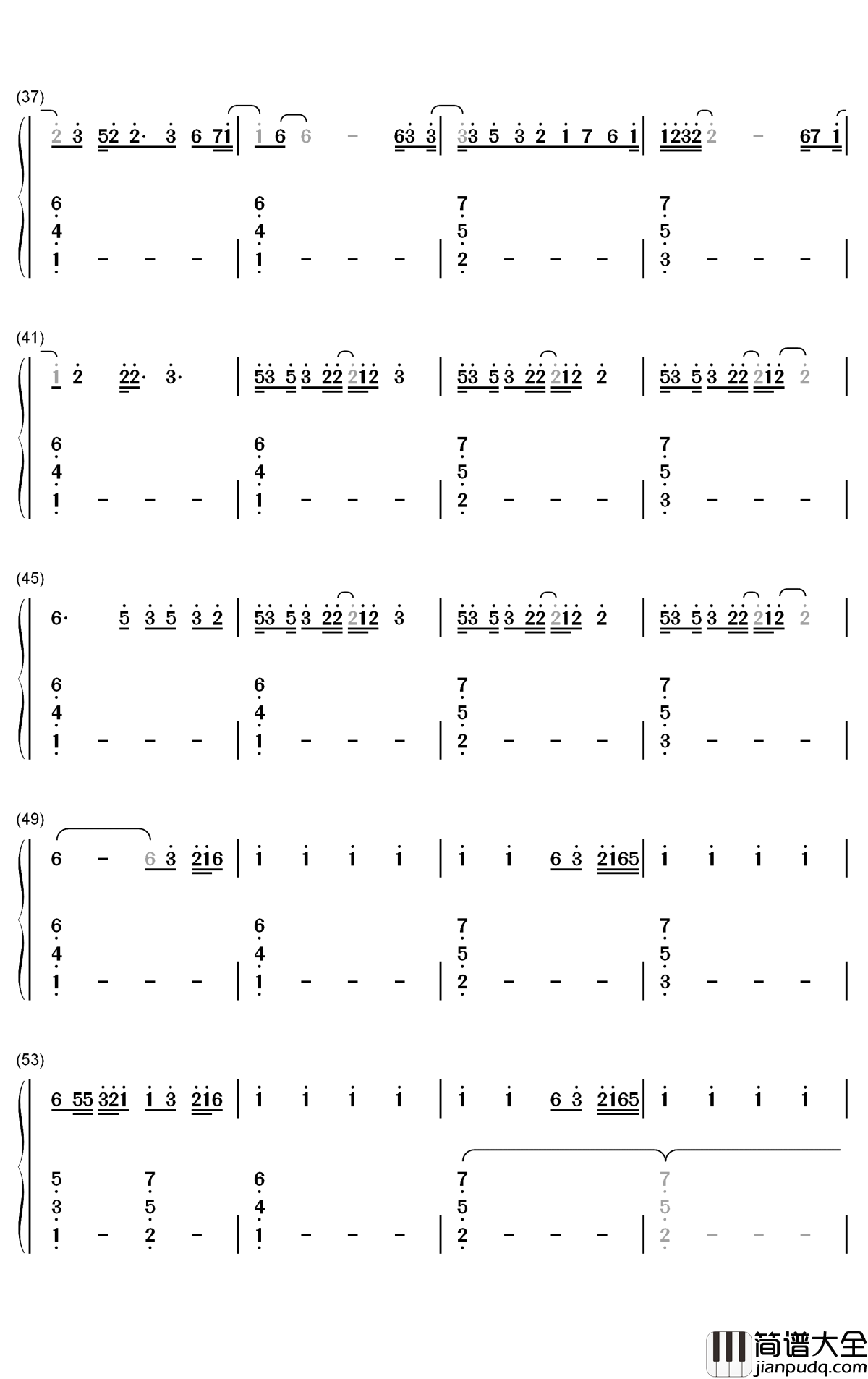 More_and_More钢琴简谱_数字双手_TWICE