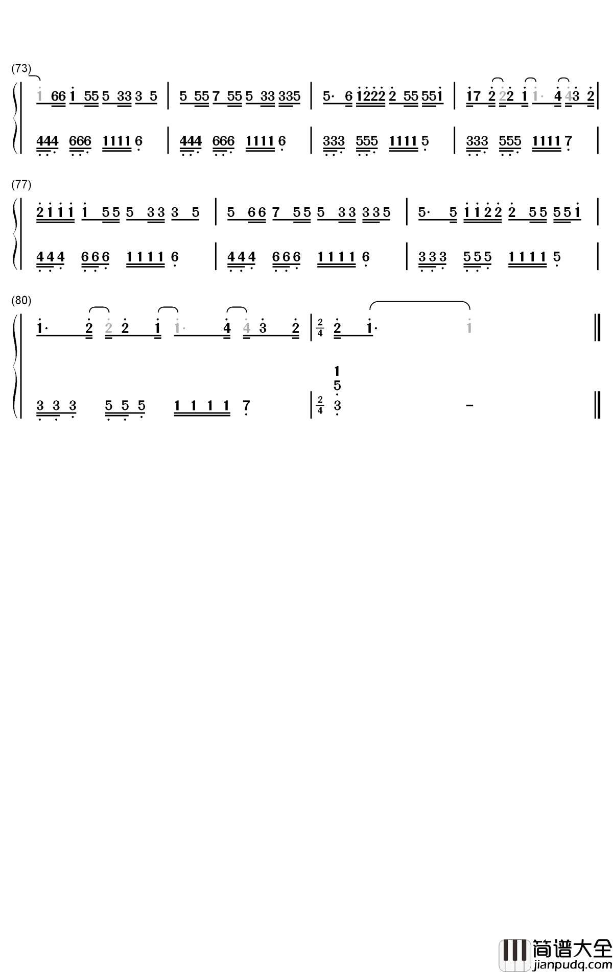 Nobodys_Love钢琴简谱_数字双手_Maroon_5