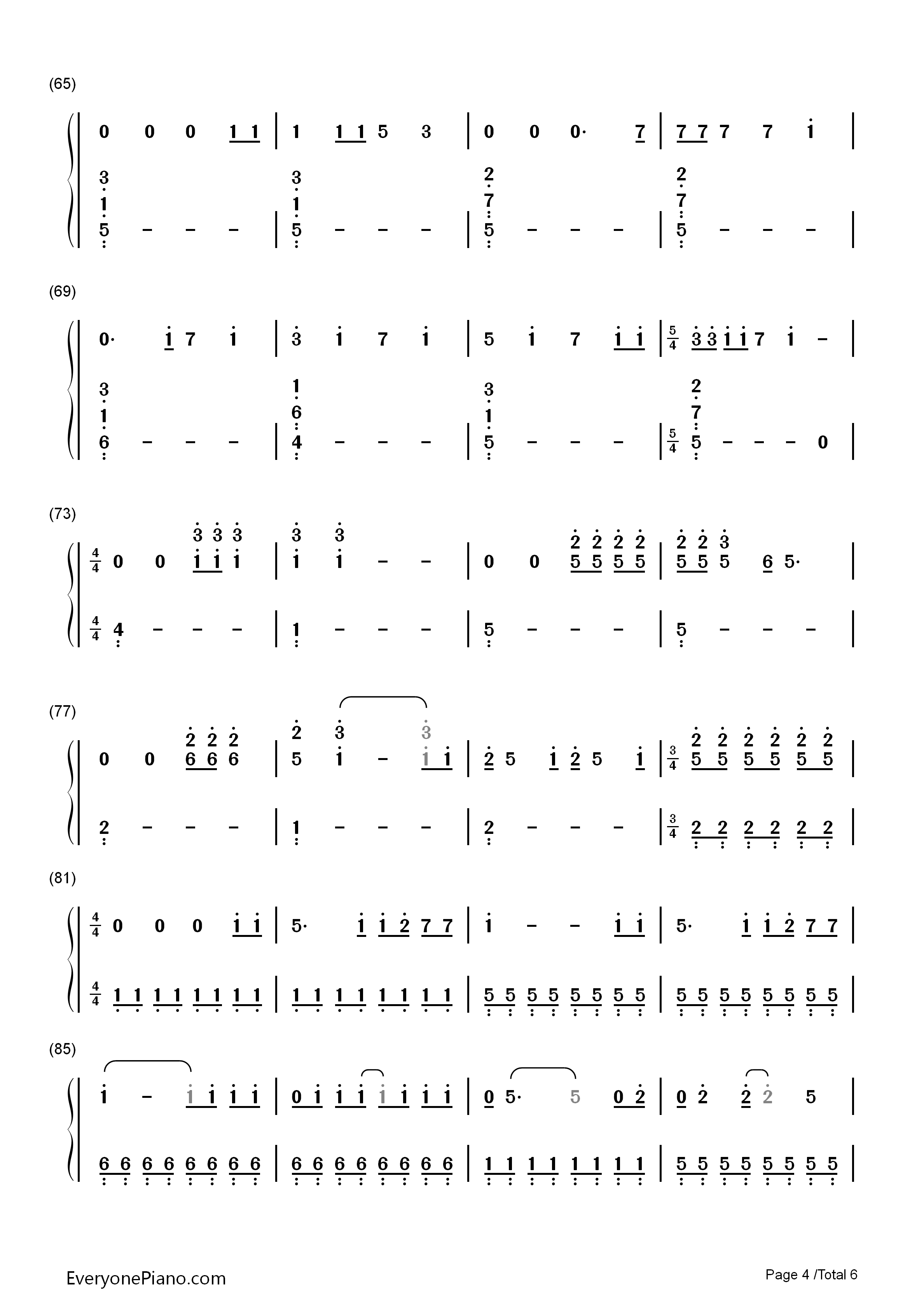 Guns_for_Hands钢琴简谱_Twenty_One_Pilots演唱