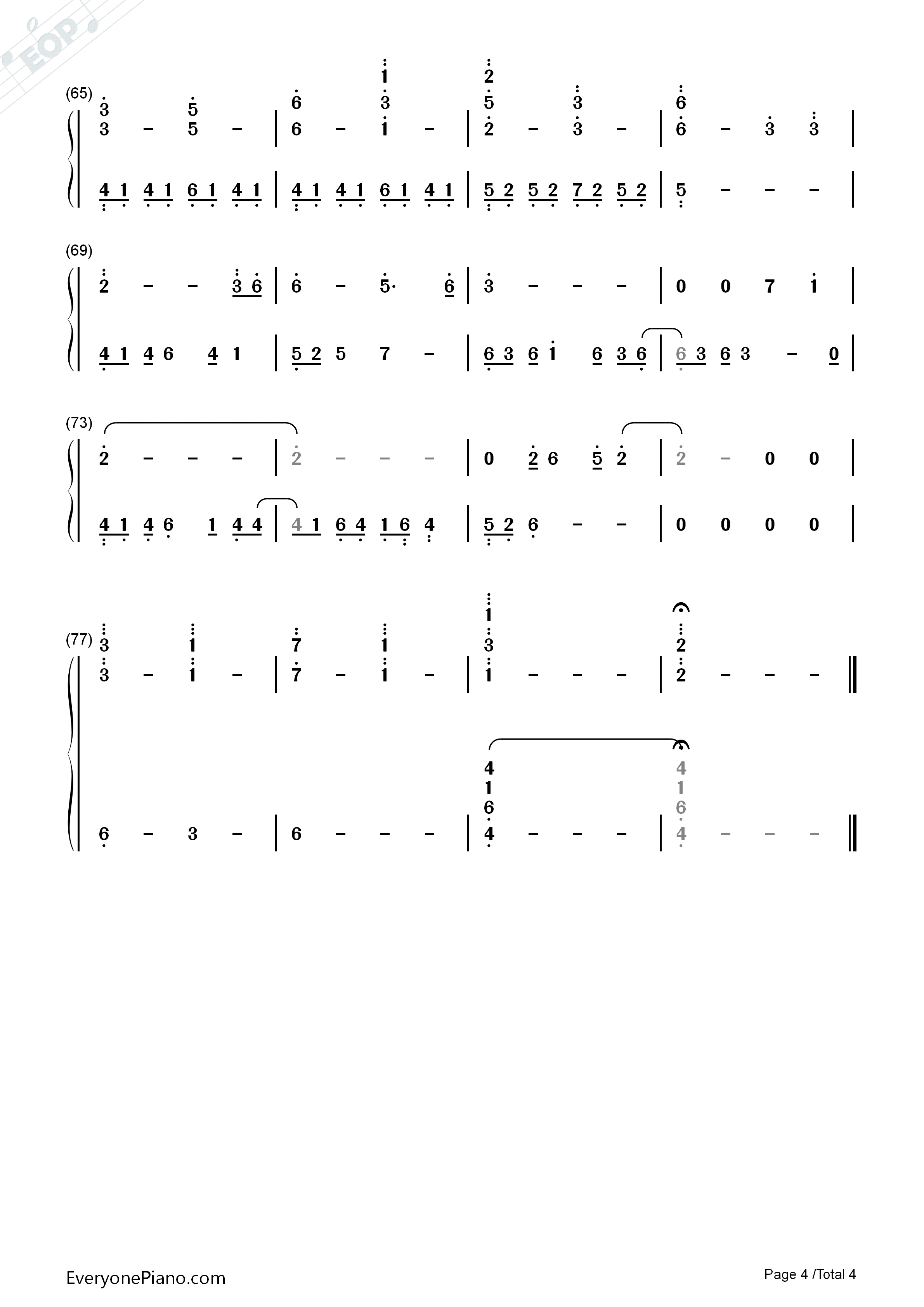 Glassy_Sky钢琴简谱_Donna_Burke演唱