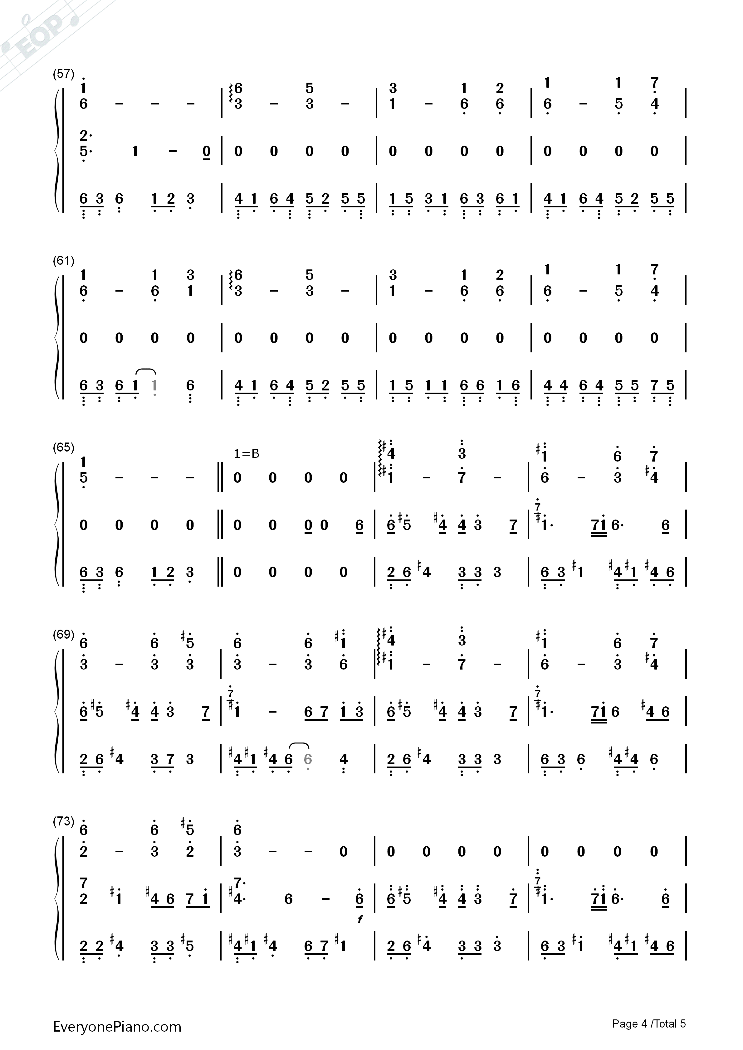 My_Soul钢琴简谱_July演唱